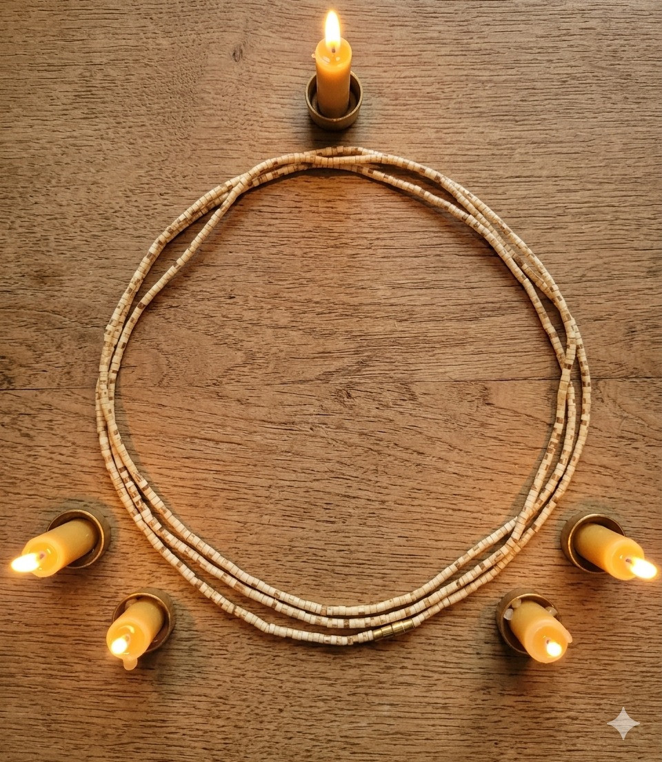 Tulsi Kanthi Neck Mala - Triple Round