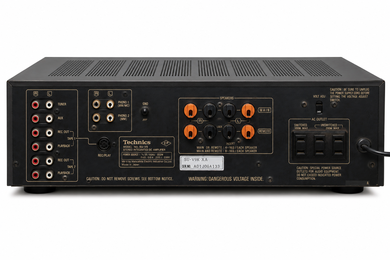 Technics SU-V9 Stereo Integrated DC Amplifier