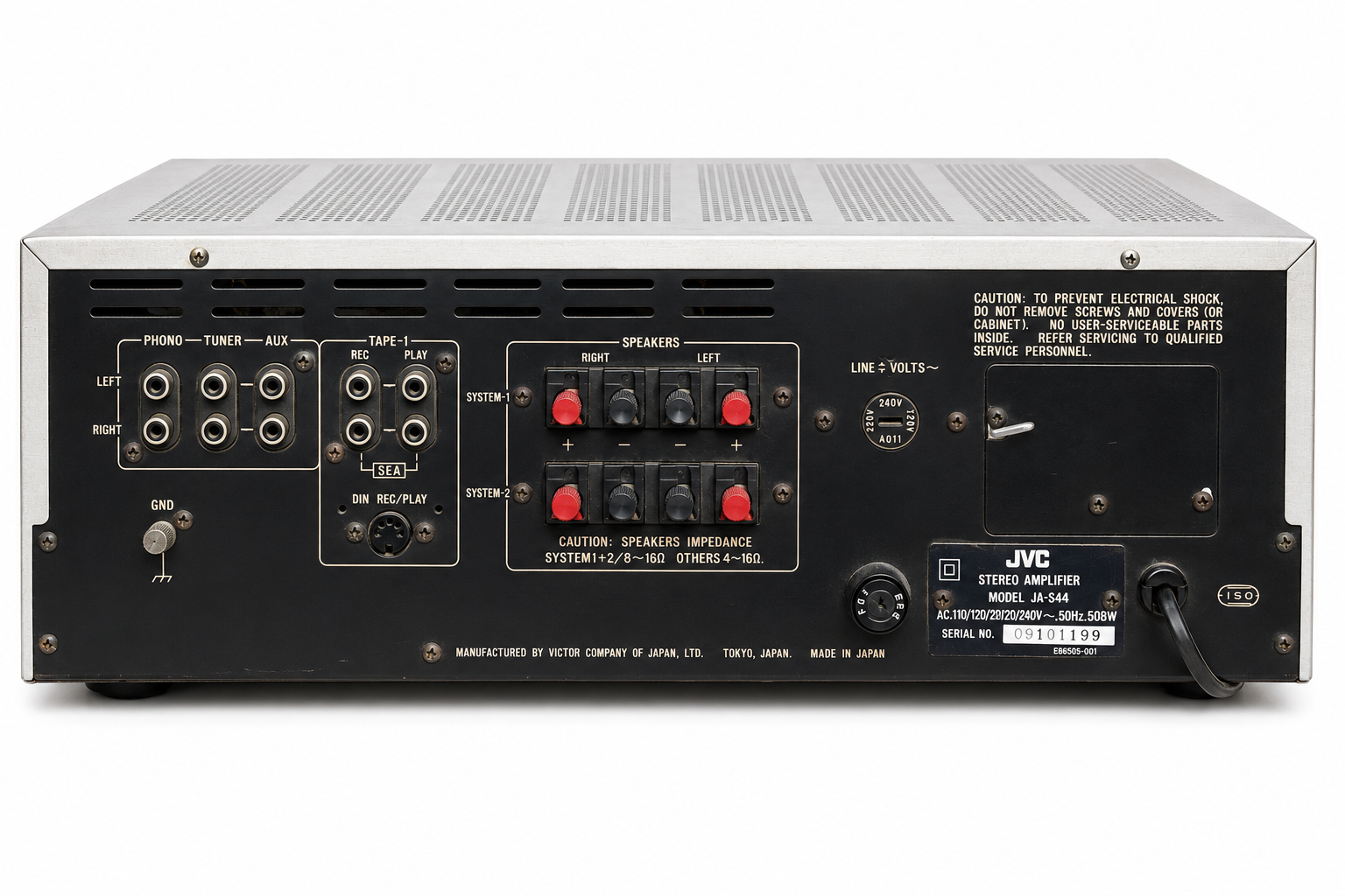 JVC JA-S44 Stereo Integrated Amplifier with SEA Graphic Equalizer