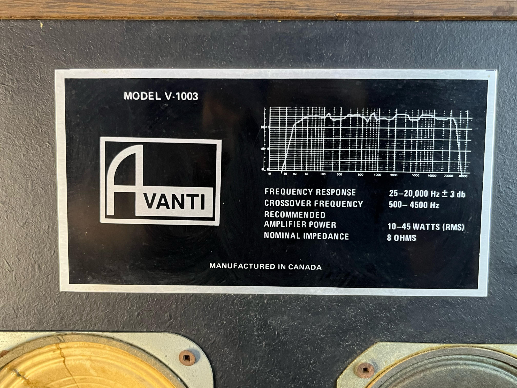 Avante Model V1003 Speaker