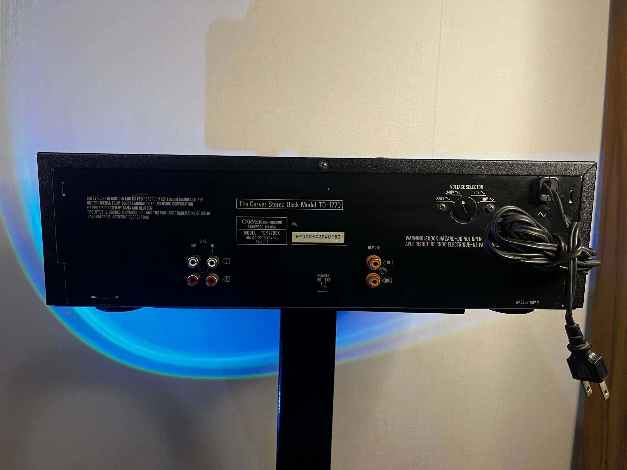 Carver TD 1770 three head cassette deck