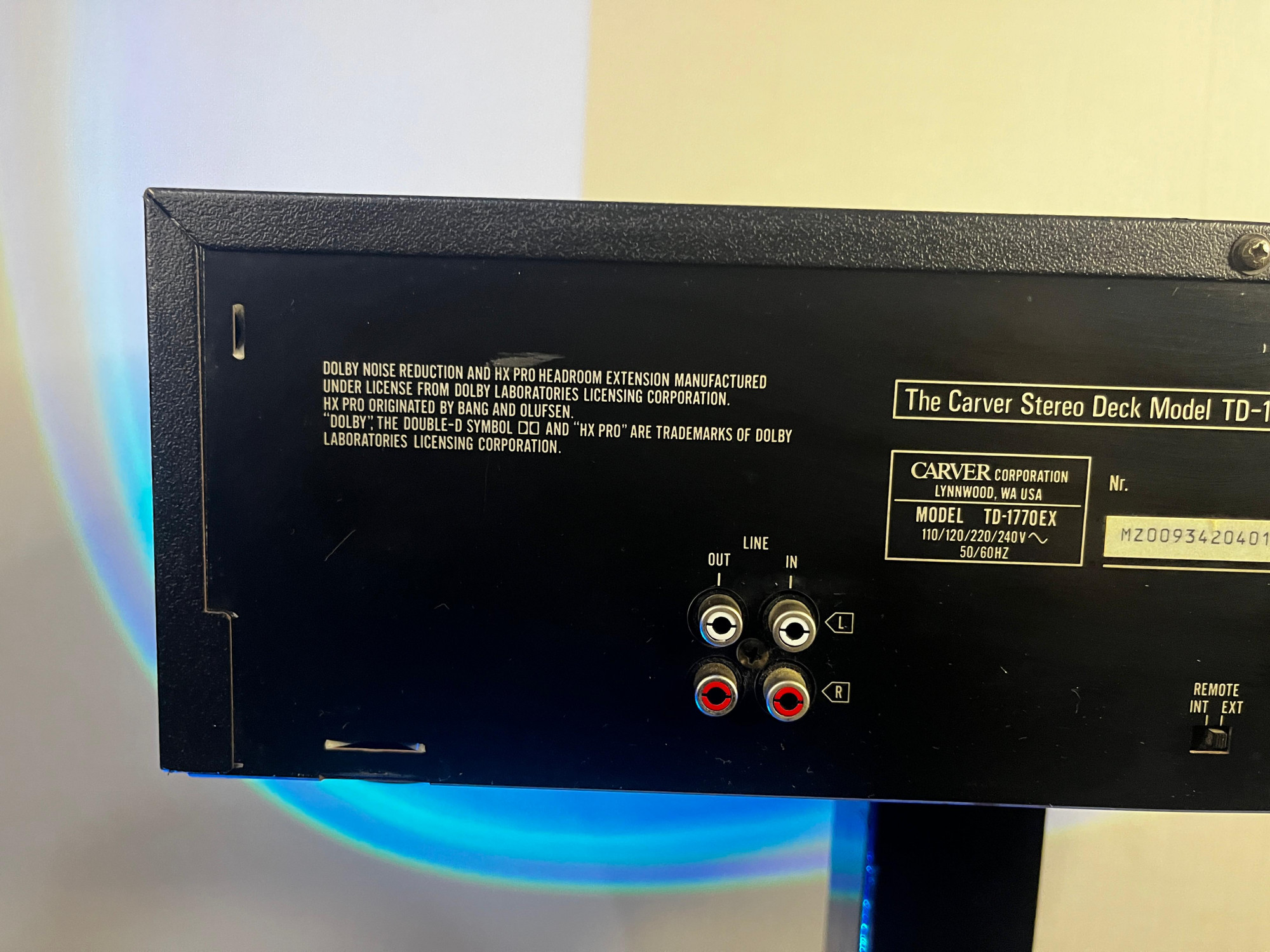 Carver TD 1770 three head cassette deck