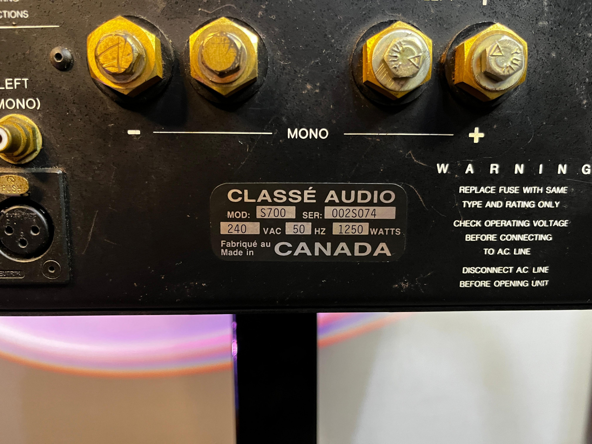 Classe audio S700 pre power