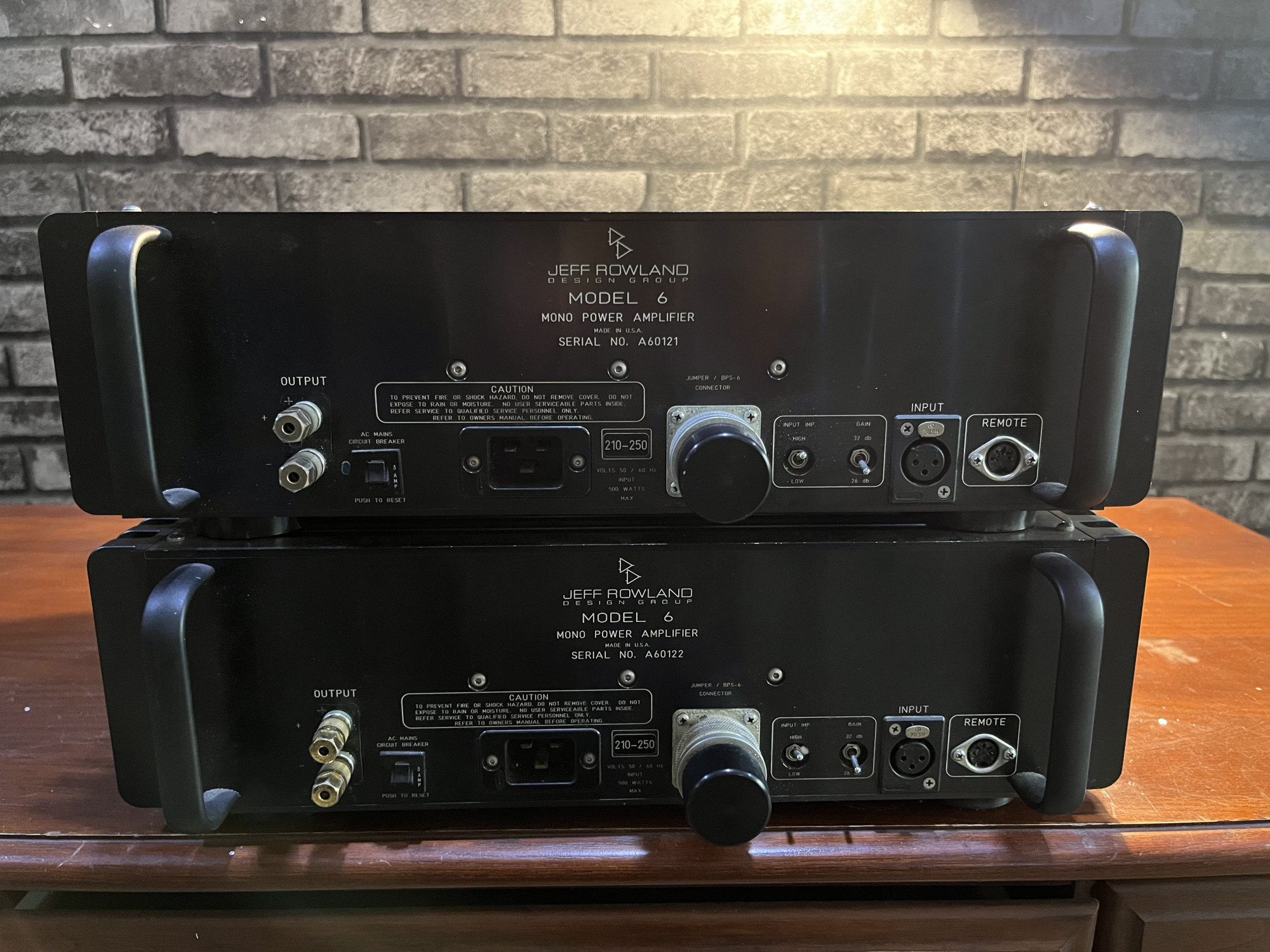Jeff Rowland Model 6 Monoblock Power Amplifier