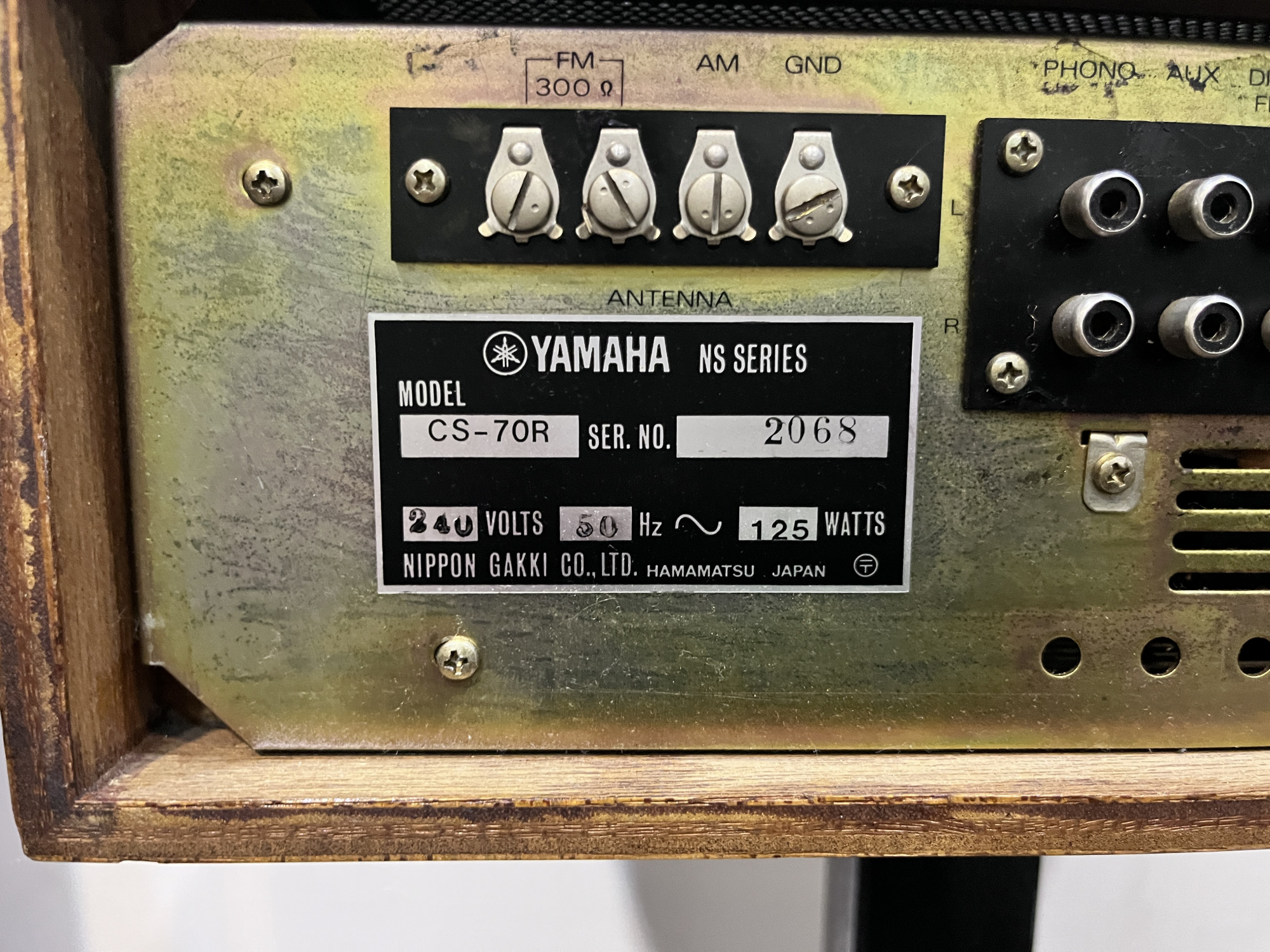 Yamaha natural sound system CS-70 receiver
