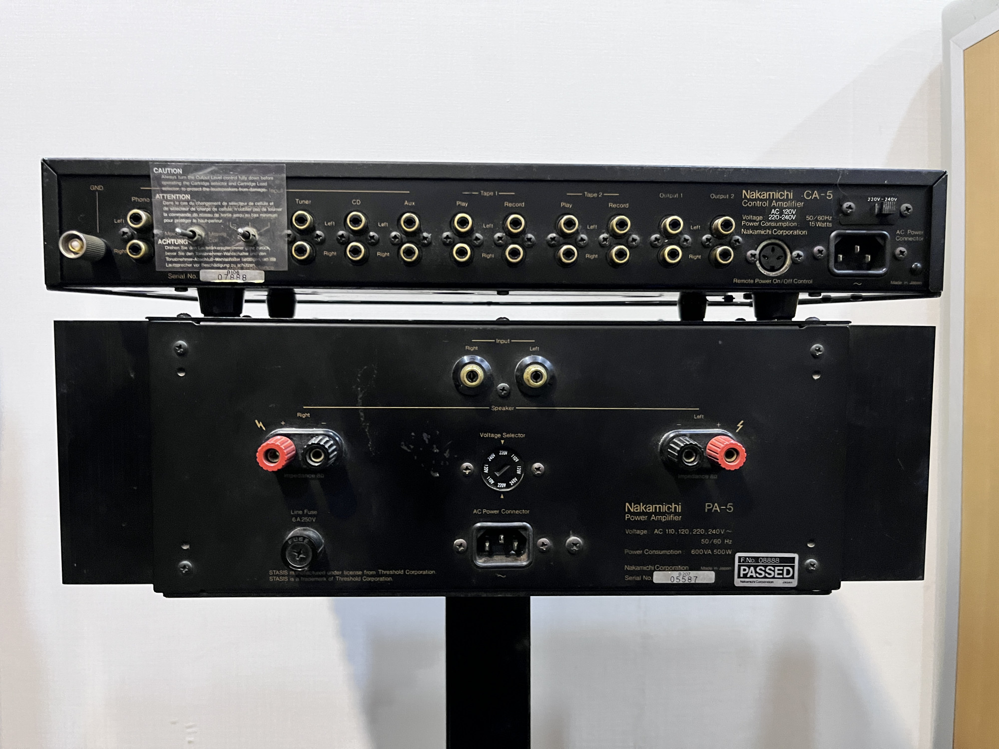 Nakamichi CA-5 Control amplifier PA-5 Power amplifier