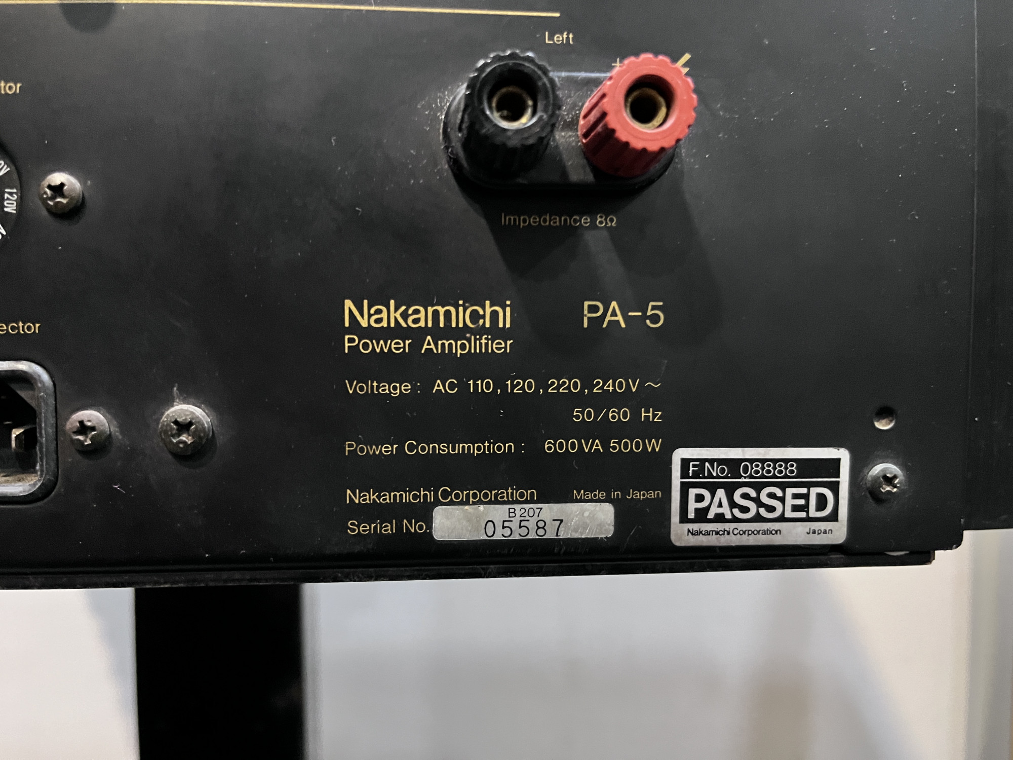 Nakamichi CA-5 Control amplifier PA-5 Power amplifier