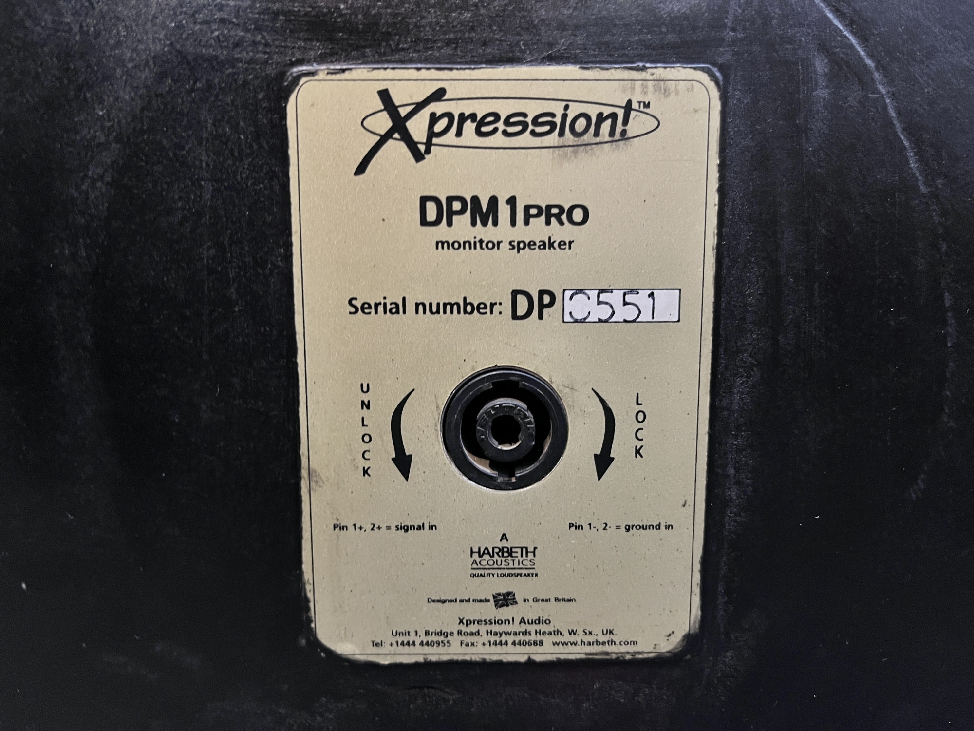 Harbeth DPM 1 pro speakers