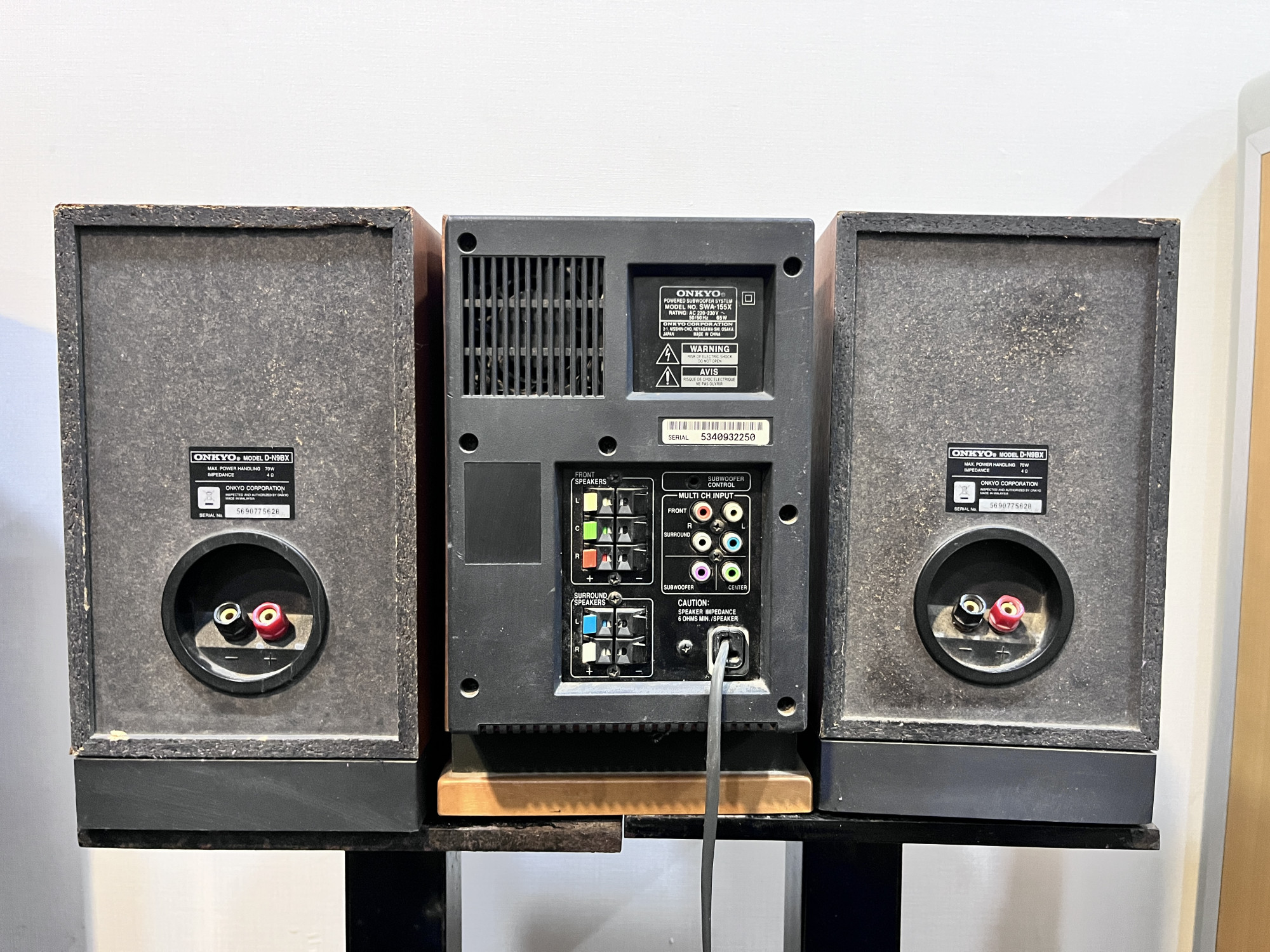 Onkyo D-N9BX and Subwoofer SWA-155X Speaker System