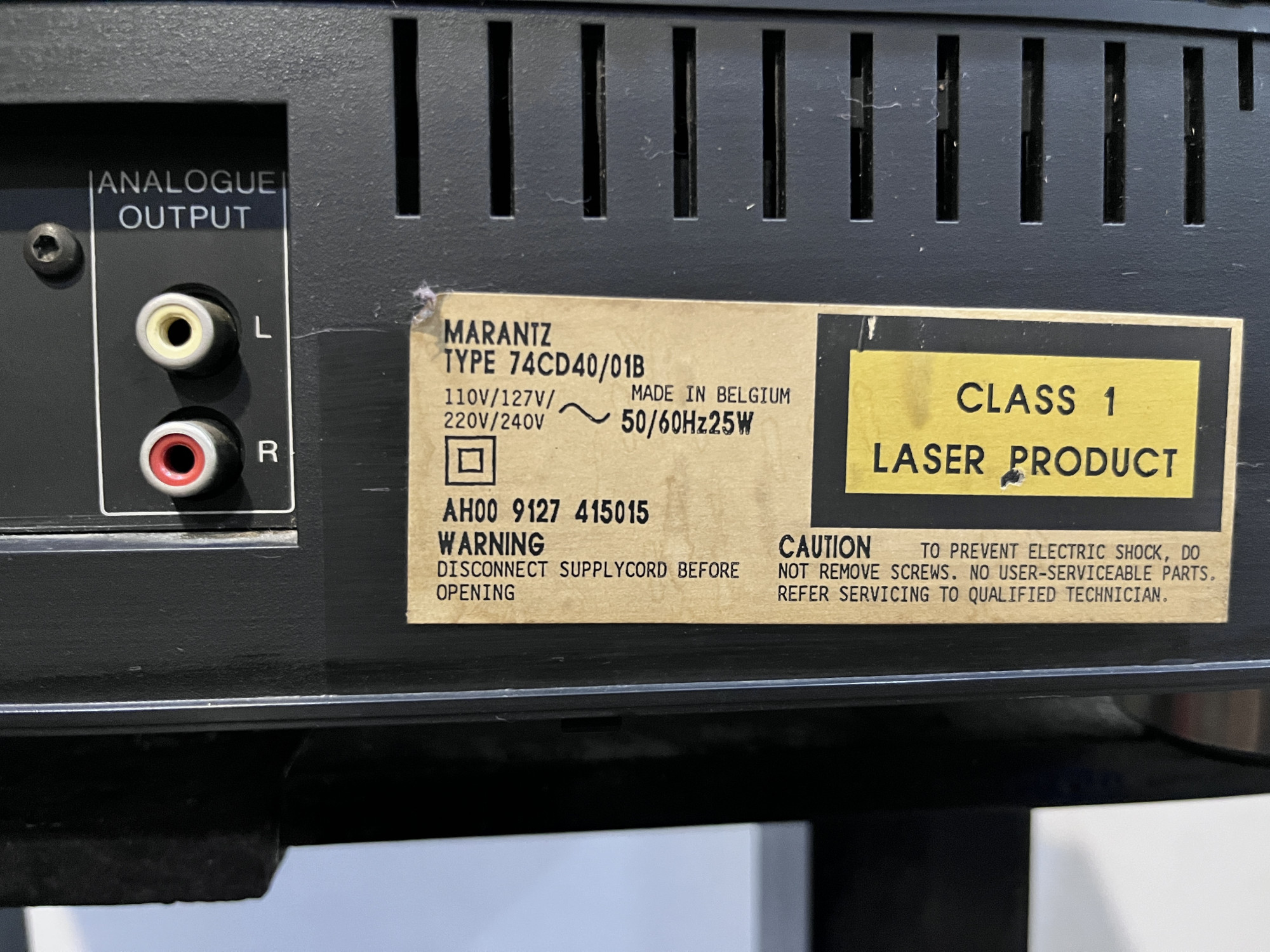 Marantz compact disc player CD-40