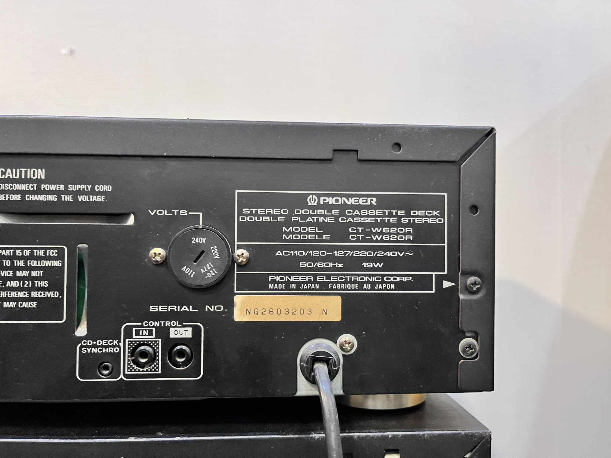 Pioneer CD player PD-S502 double Case deck CT W620R Reverberation amplifier SR-60