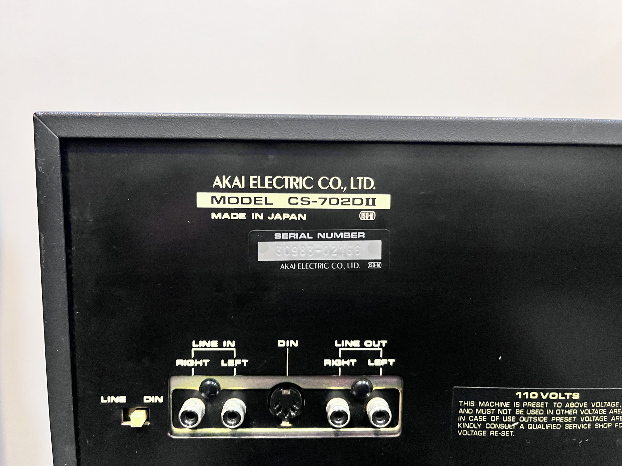 Akai stereo cassette deck CS-702DII