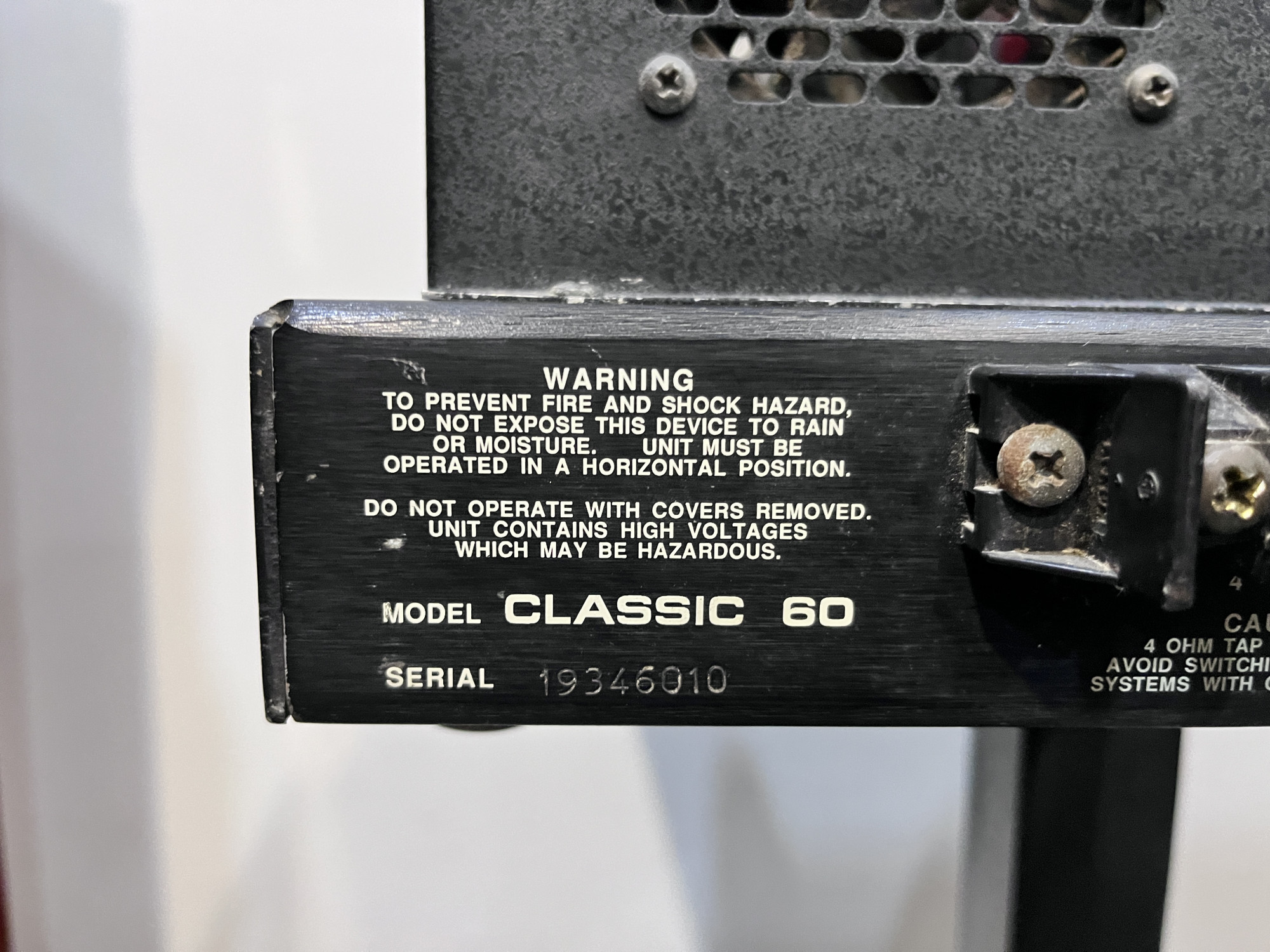 Audio research high definition stereo power amplifier classic 60