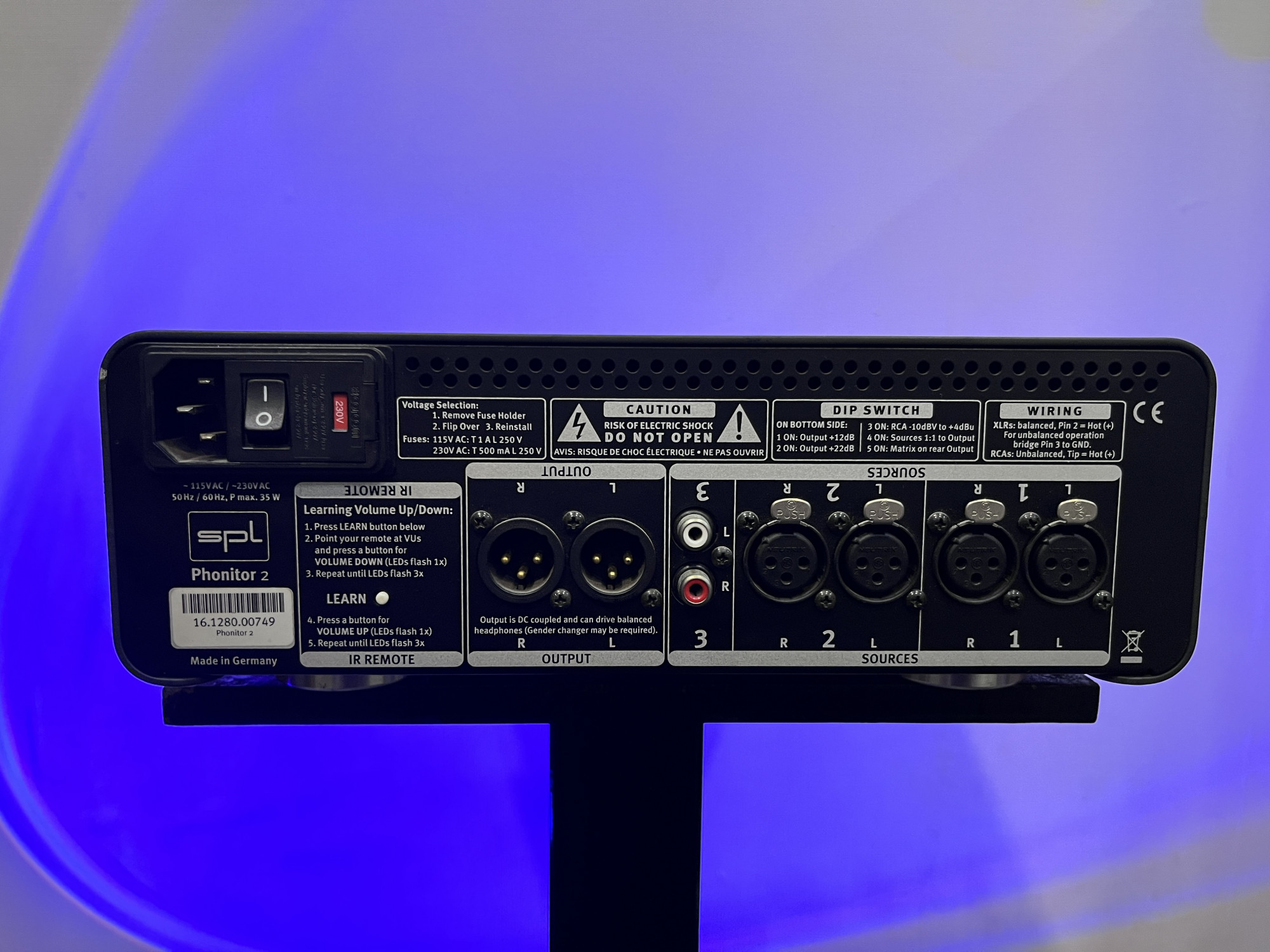 Phonitor 2 120v audio Rail Preamplifier headphone Monitoring Ampifier