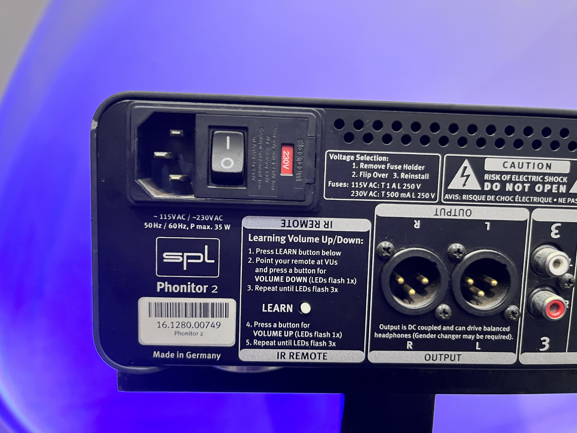 Phonitor 2 120v audio Rail Preamplifier headphone Monitoring Ampifier