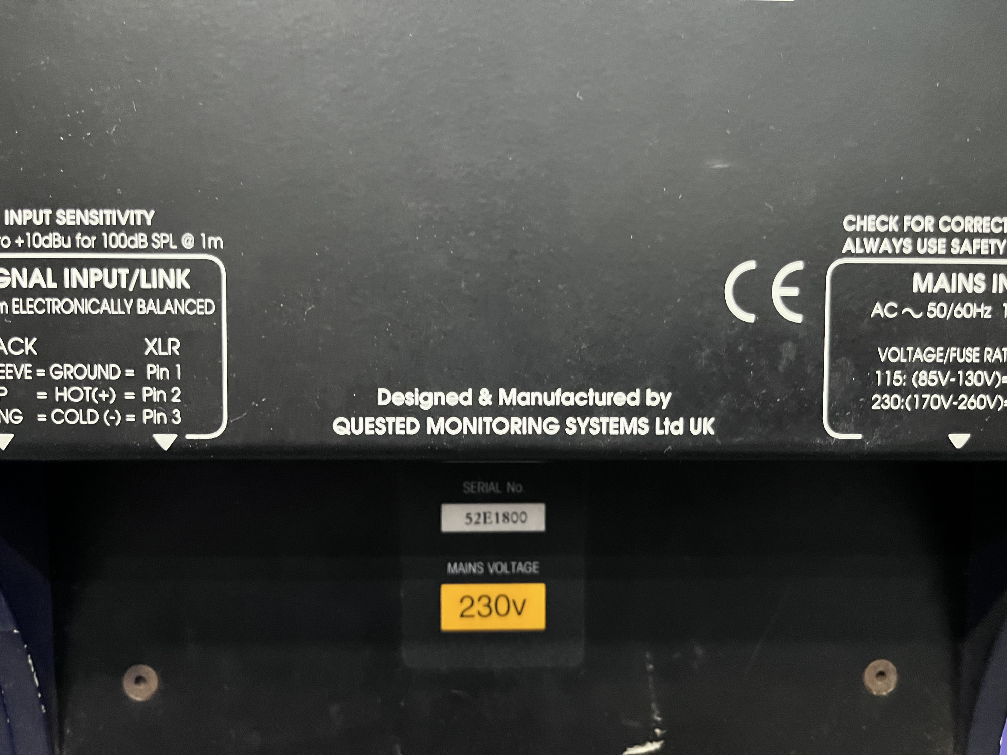 Quested F11 2 way active Monitor Speaker