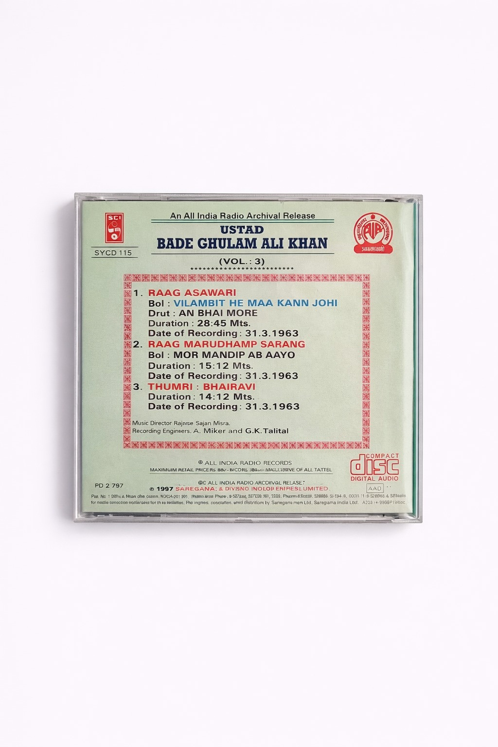 Ustad Bade Ghulam Ali Khan