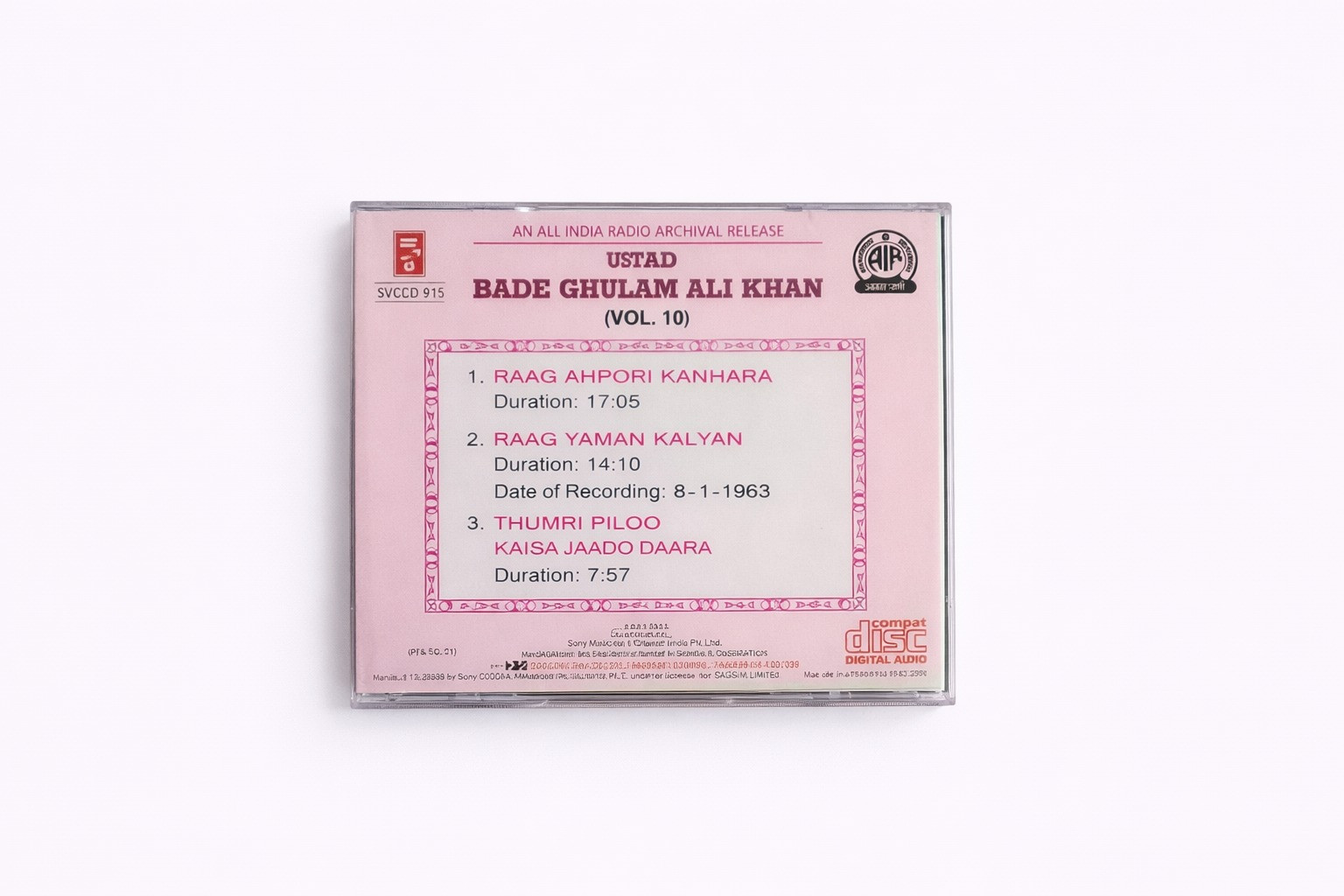 Ustad Bade Ghulam Ali Khan Vol 10