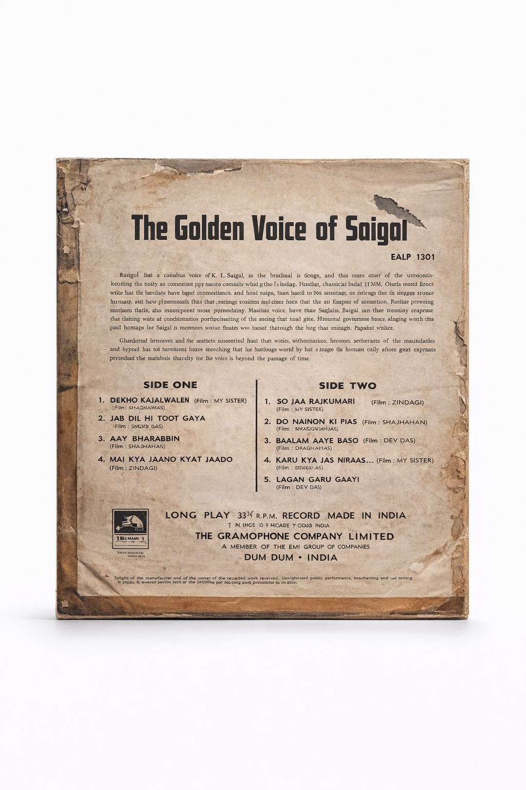 Memories of Greatness The Golden Voice of K L Saigal