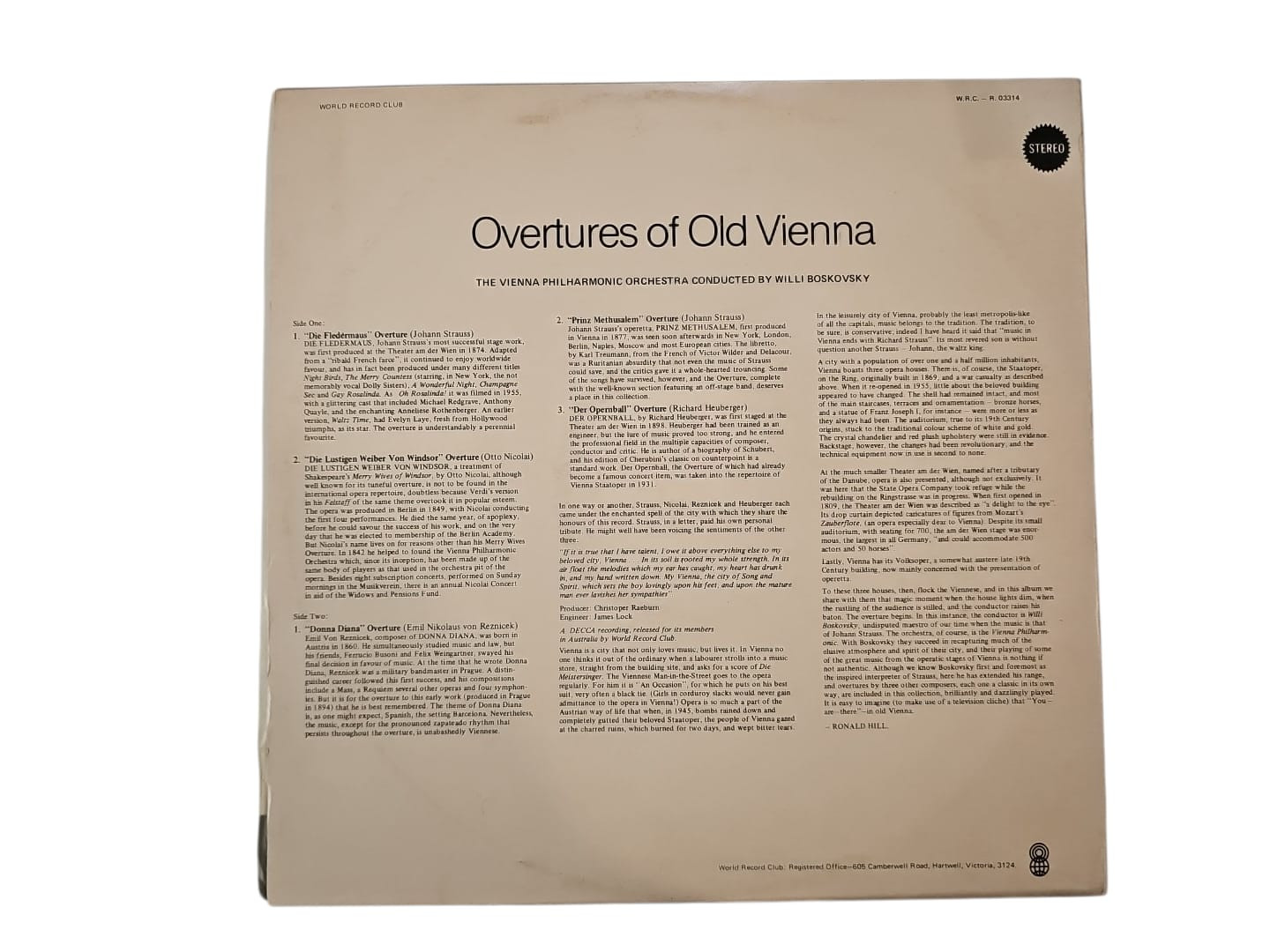 Overtures of Old Vienna