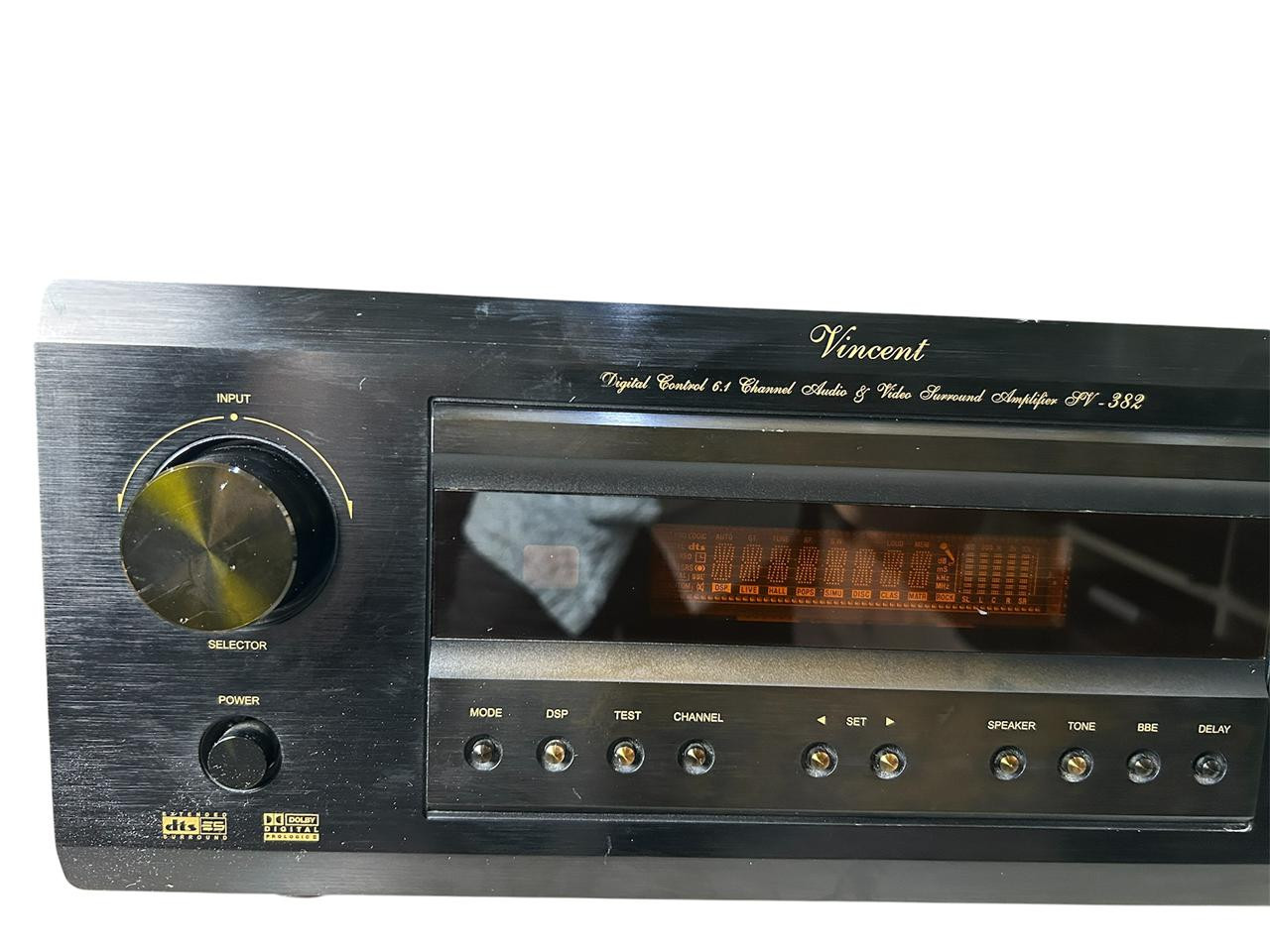Vincent SV-382 Digital Control 61 Channel Audio Video Surround Amplifier