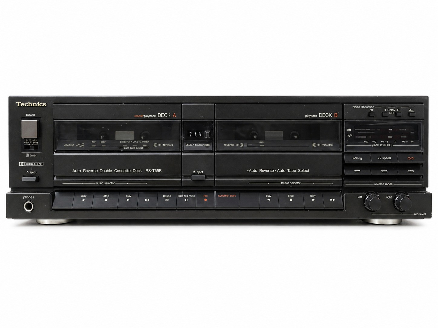 Technics RS-T55R Auto Reverse Double Cassette Deck