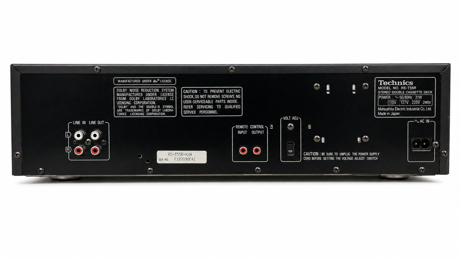 Technics RS-T55R Auto Reverse Double Cassette Deck