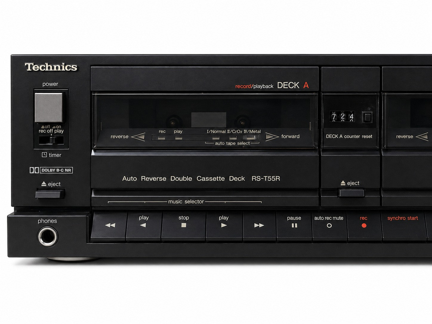 Technics RS-T55R Auto Reverse Double Cassette Deck