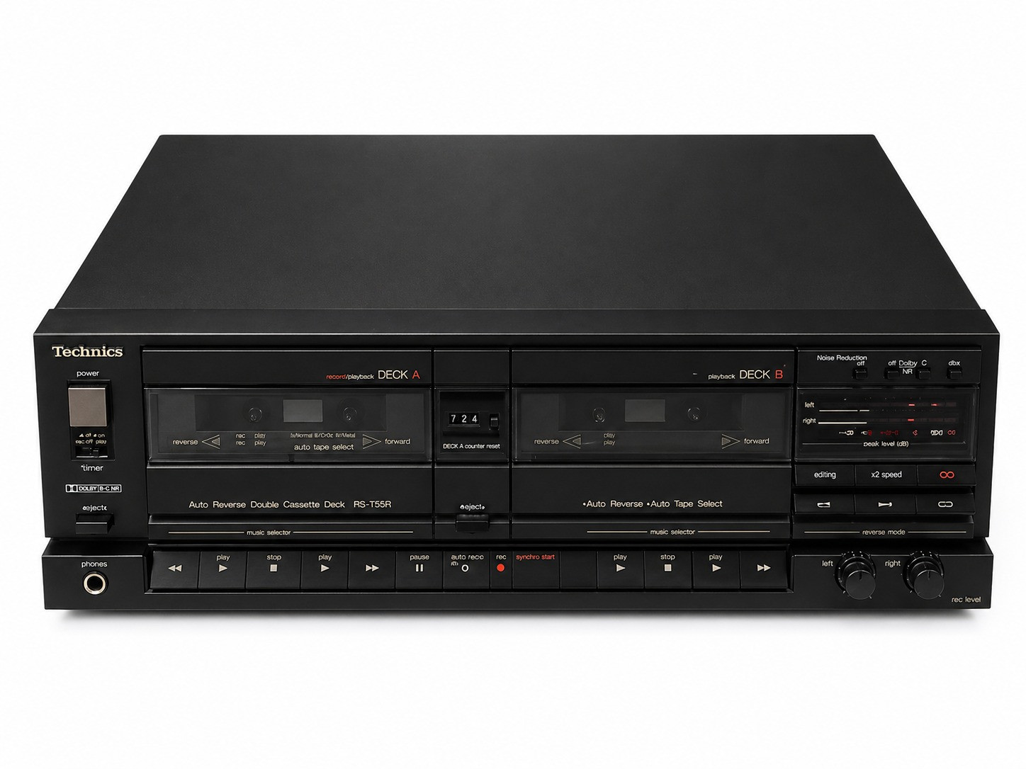 Technics RS-T55R Auto Reverse Double Cassette Deck