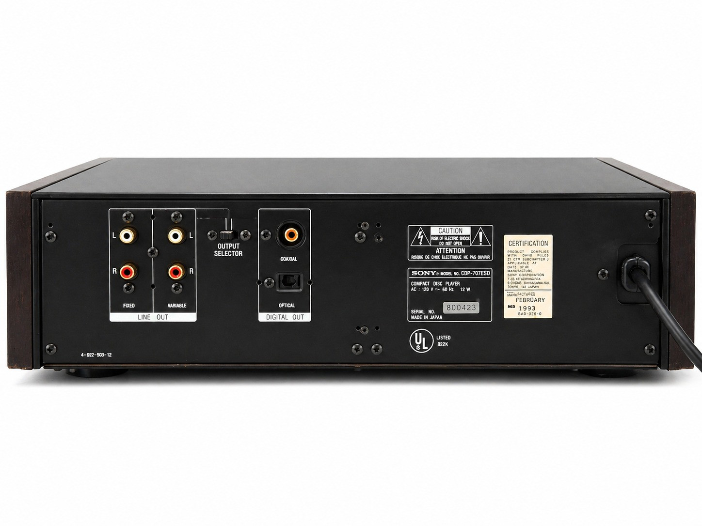 Sony CDP-707ESD Compact Disc Player