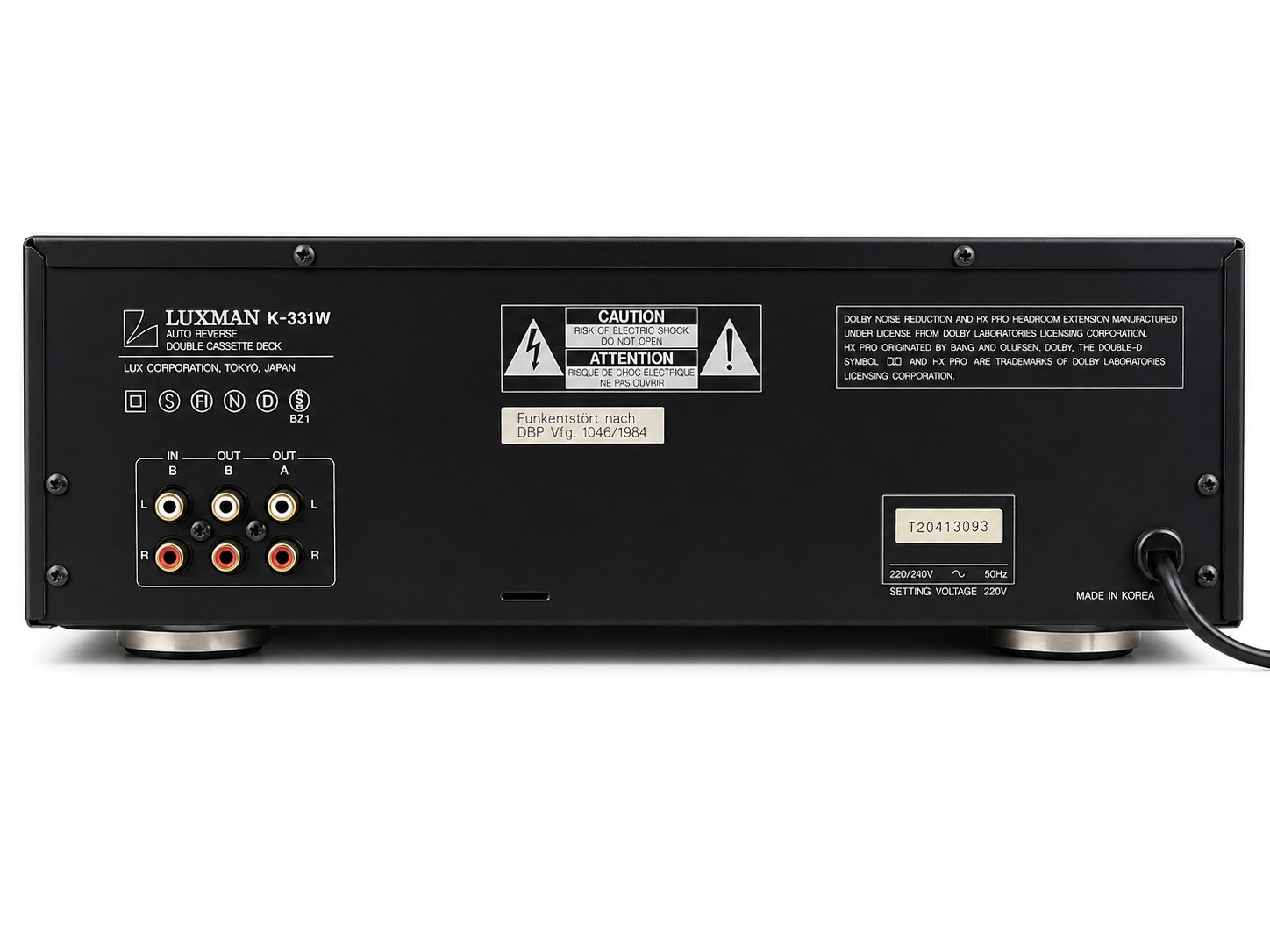 Luxman K-331W Auto Reverse Double Cassette Deck
