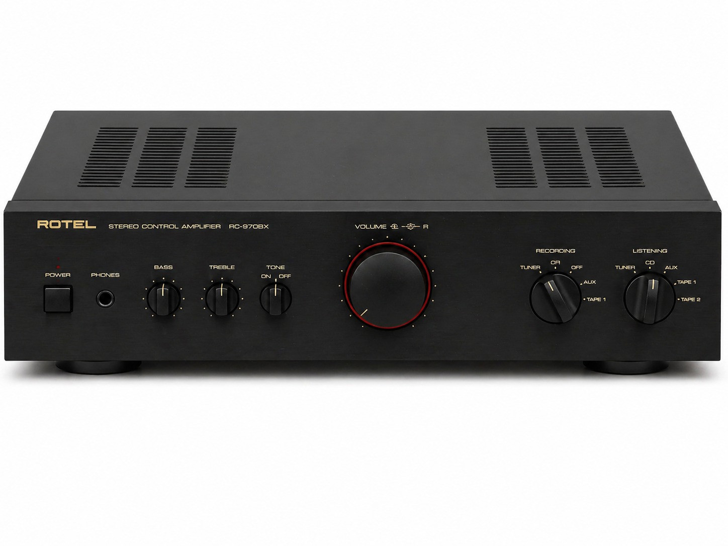 Rotel RC-970BX Stereo Control Amplifier Preamplifier Bottom Unit Rotel RB-1080 Power Amplifier