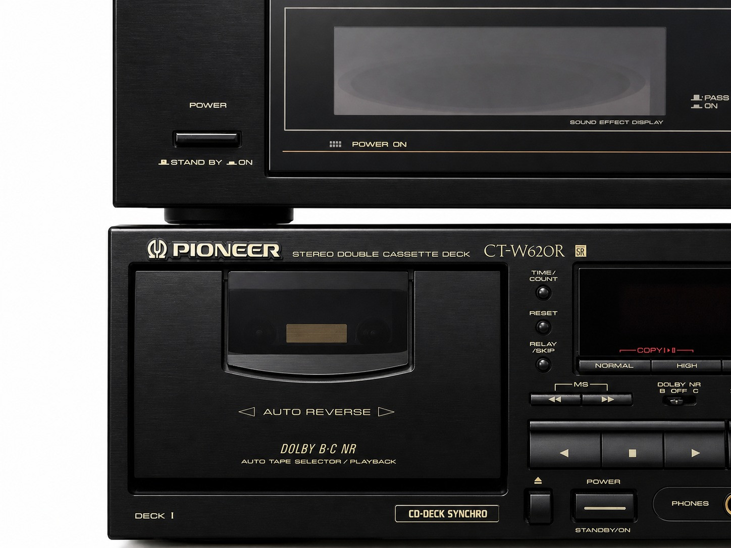 Pioneer SR-60 Vintage Reverberation Amplifier Pioneer CT-W620R Auto Reverse Dual Cassette Deck Pioneer PD-S502 Vintage Pulseflow CD Player