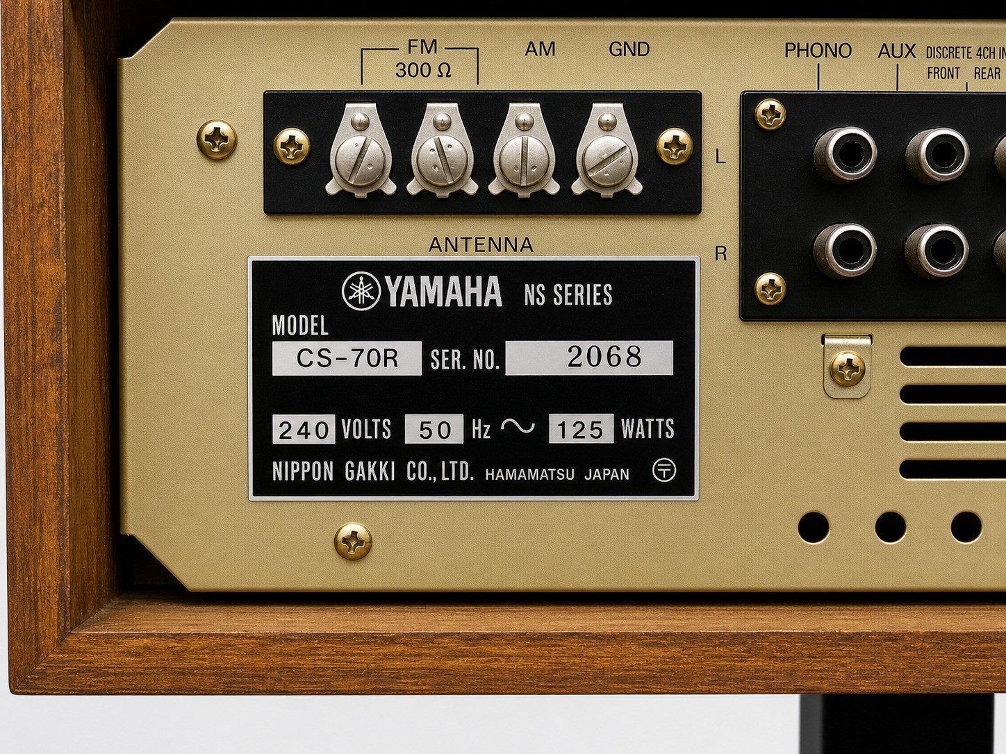 Yamaha natural sound system CS-70 receiver