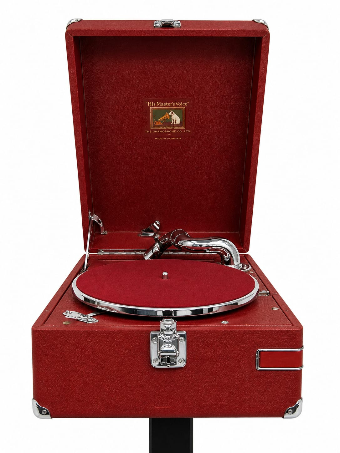 His Masters Voice suitcase gramophone by HMV