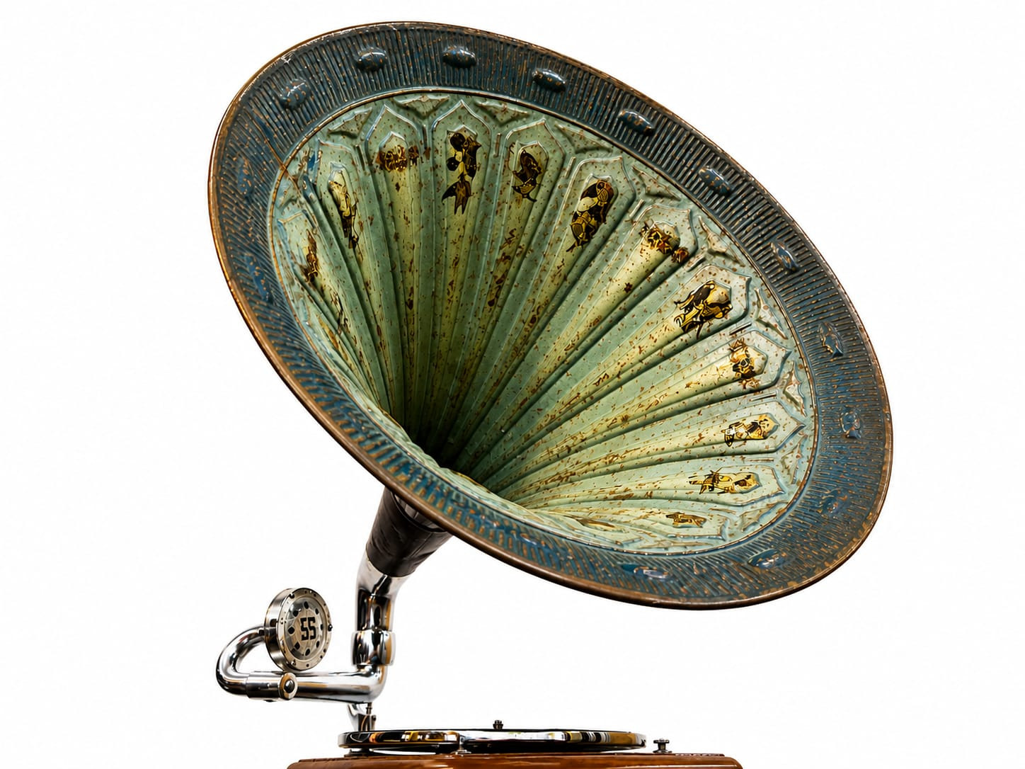 Vintage Acoustic Horn Gramophone