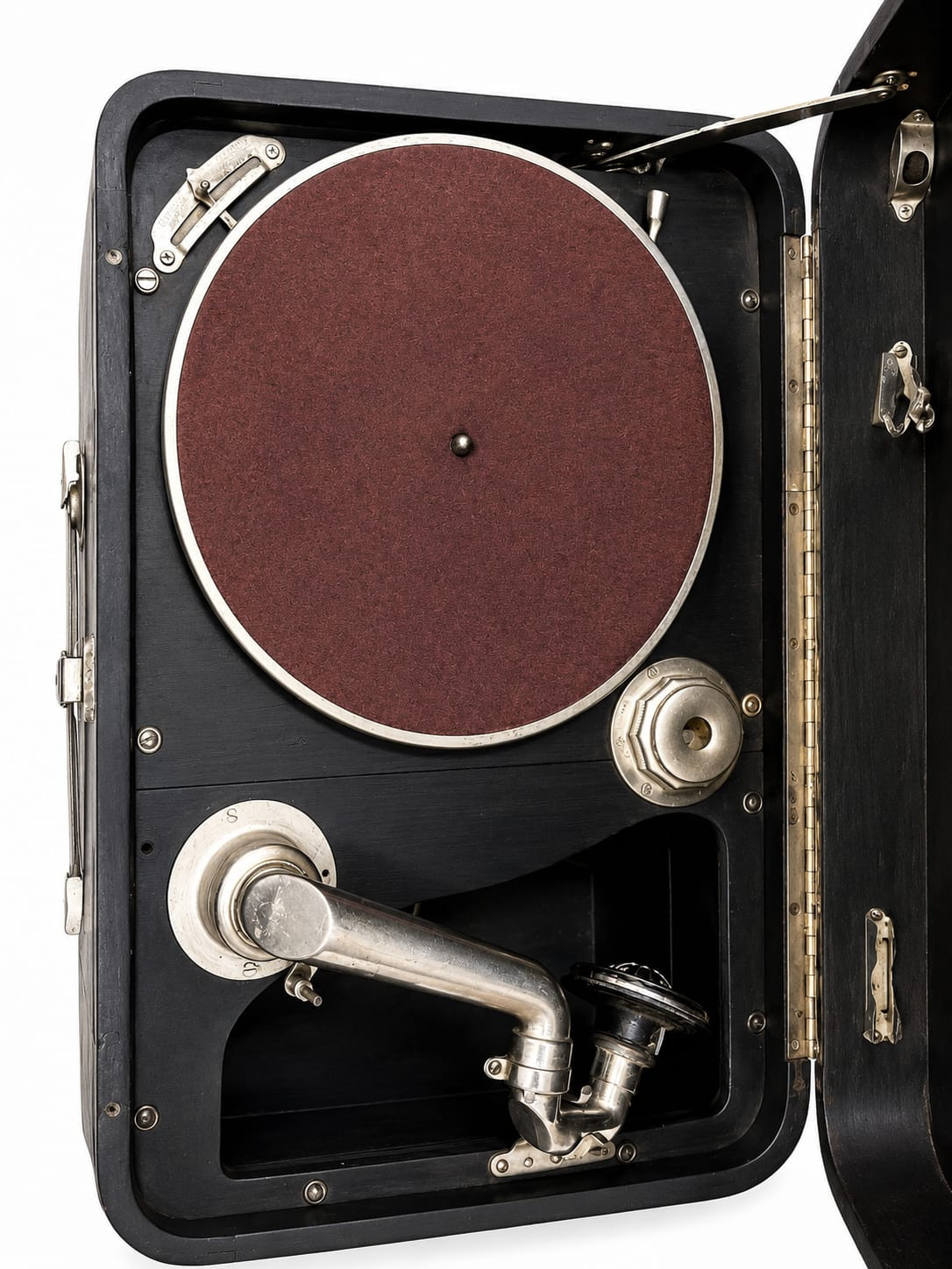 Vintage Portable Suitcase Gramophone