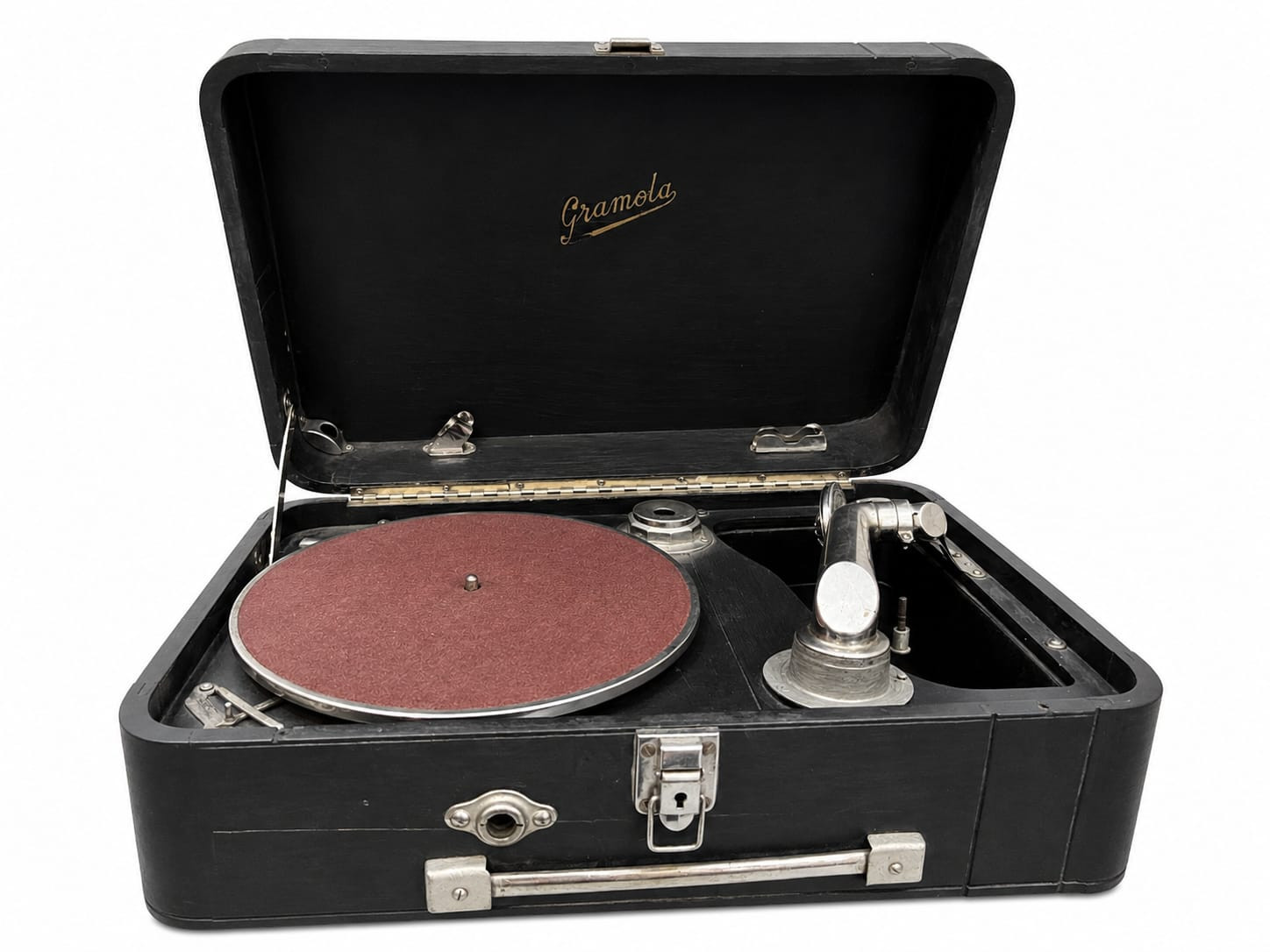 Vintage Portable Suitcase Gramophone