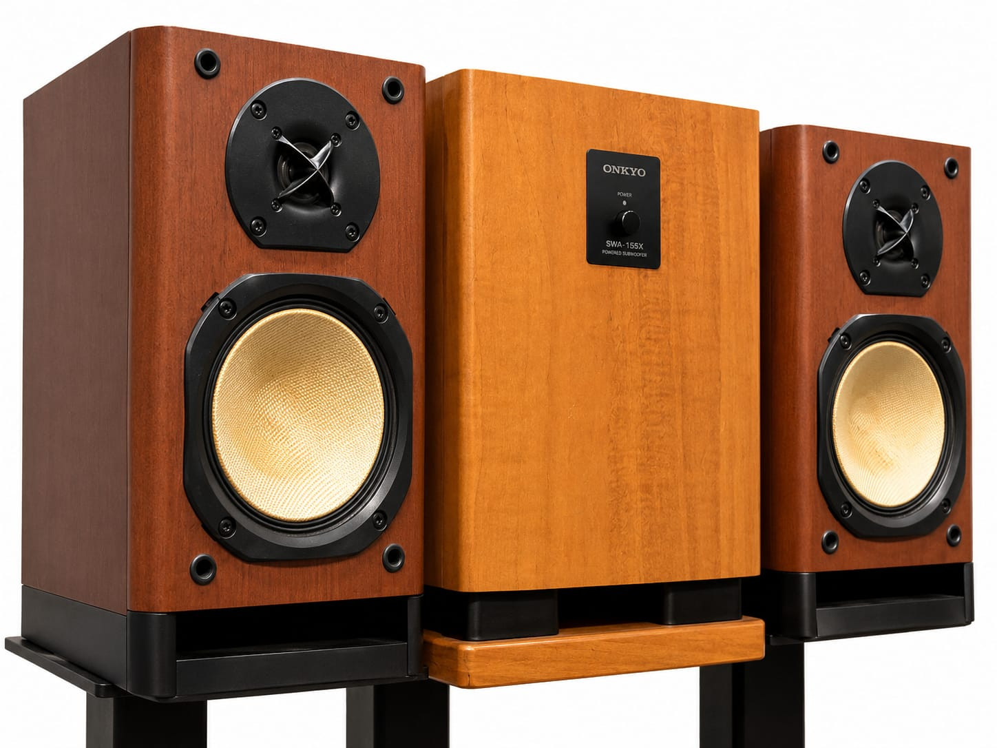 Onkyo SWA-155X Powered Subwoofer with D-N9BX Speakers