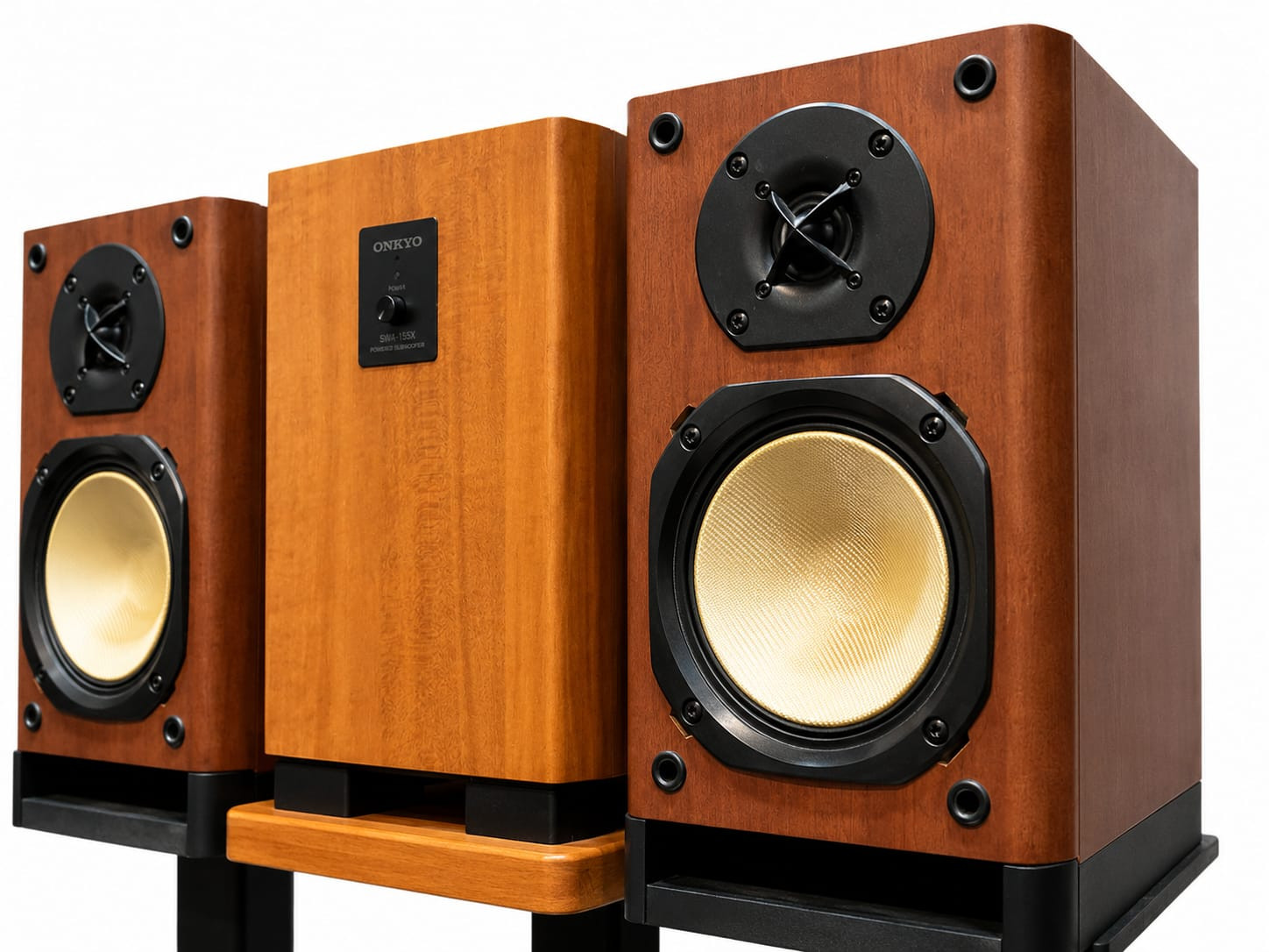 Onkyo SWA-155X Powered Subwoofer with D-N9BX Speakers