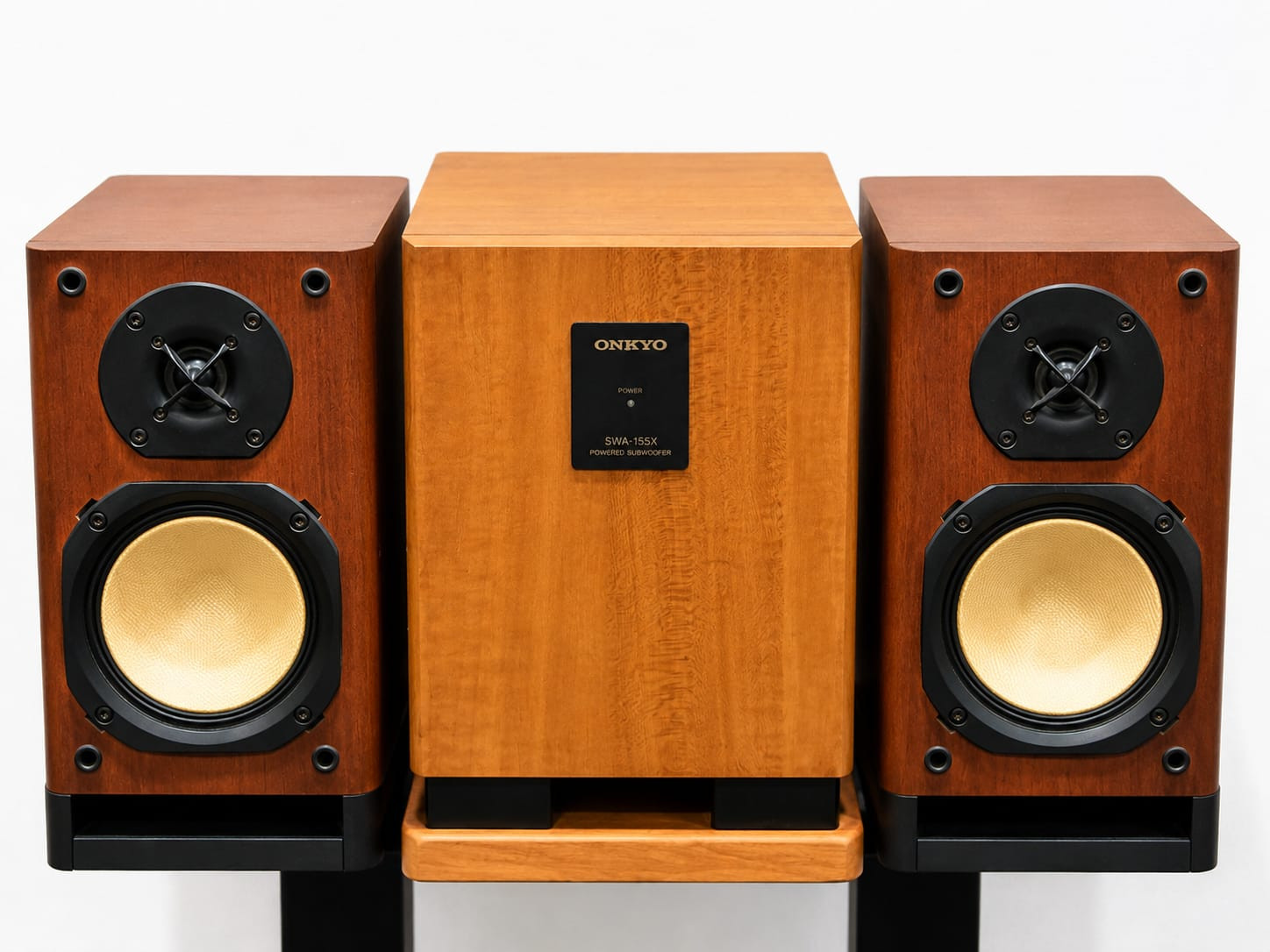 Onkyo SWA-155X Powered Subwoofer with D-N9BX Speakers