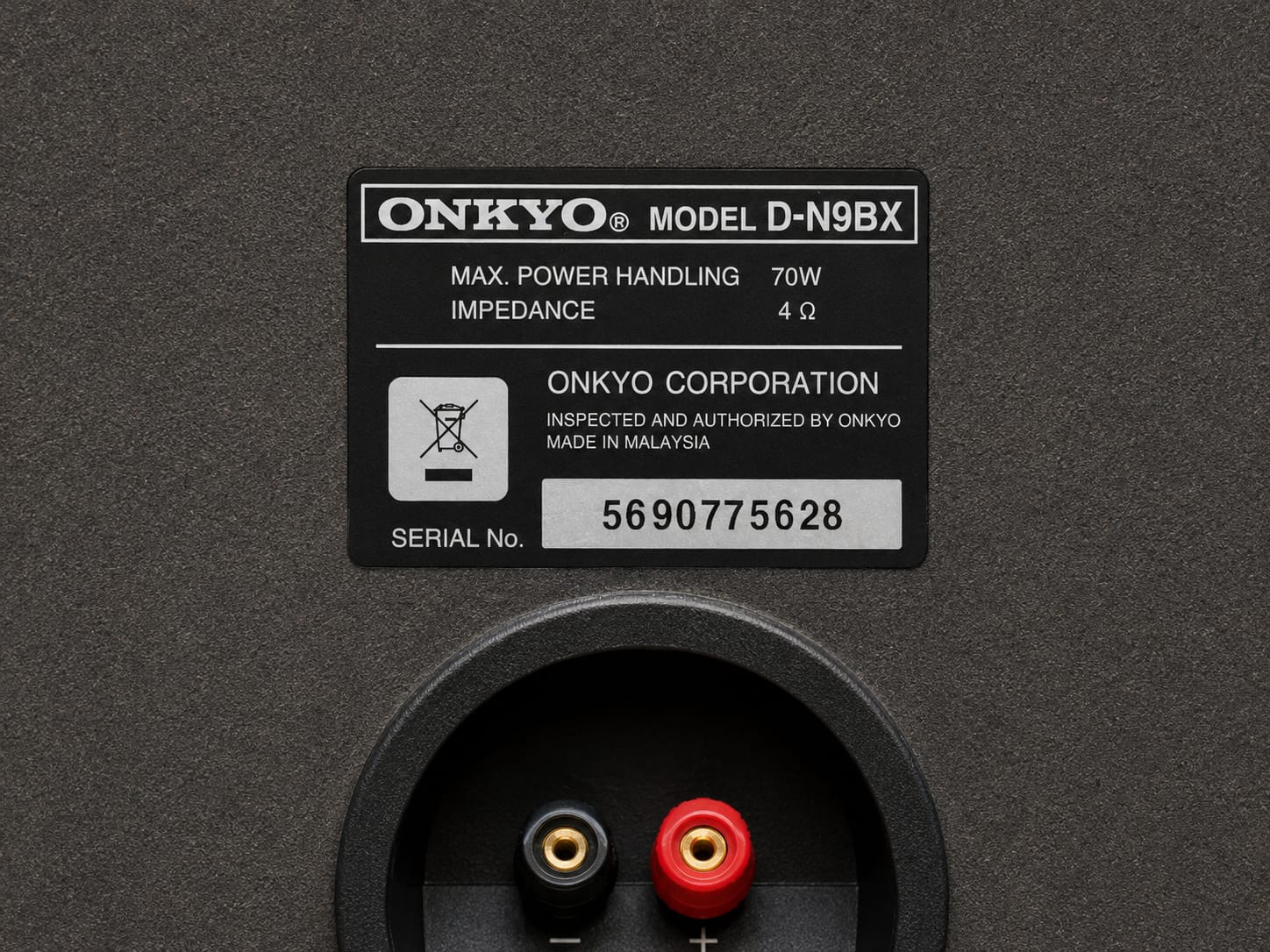 Onkyo SWA-155X Powered Subwoofer with D-N9BX Speakers