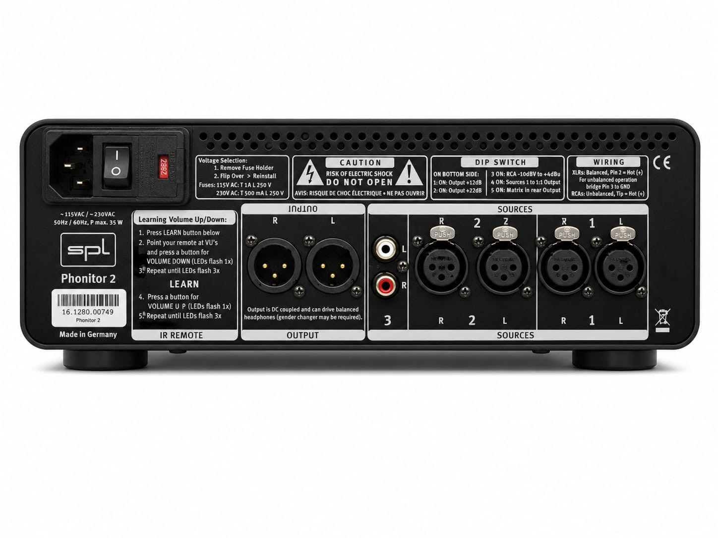 Phonitor 2 120v audio Rail Preamplifier headphone Monitoring Ampifier