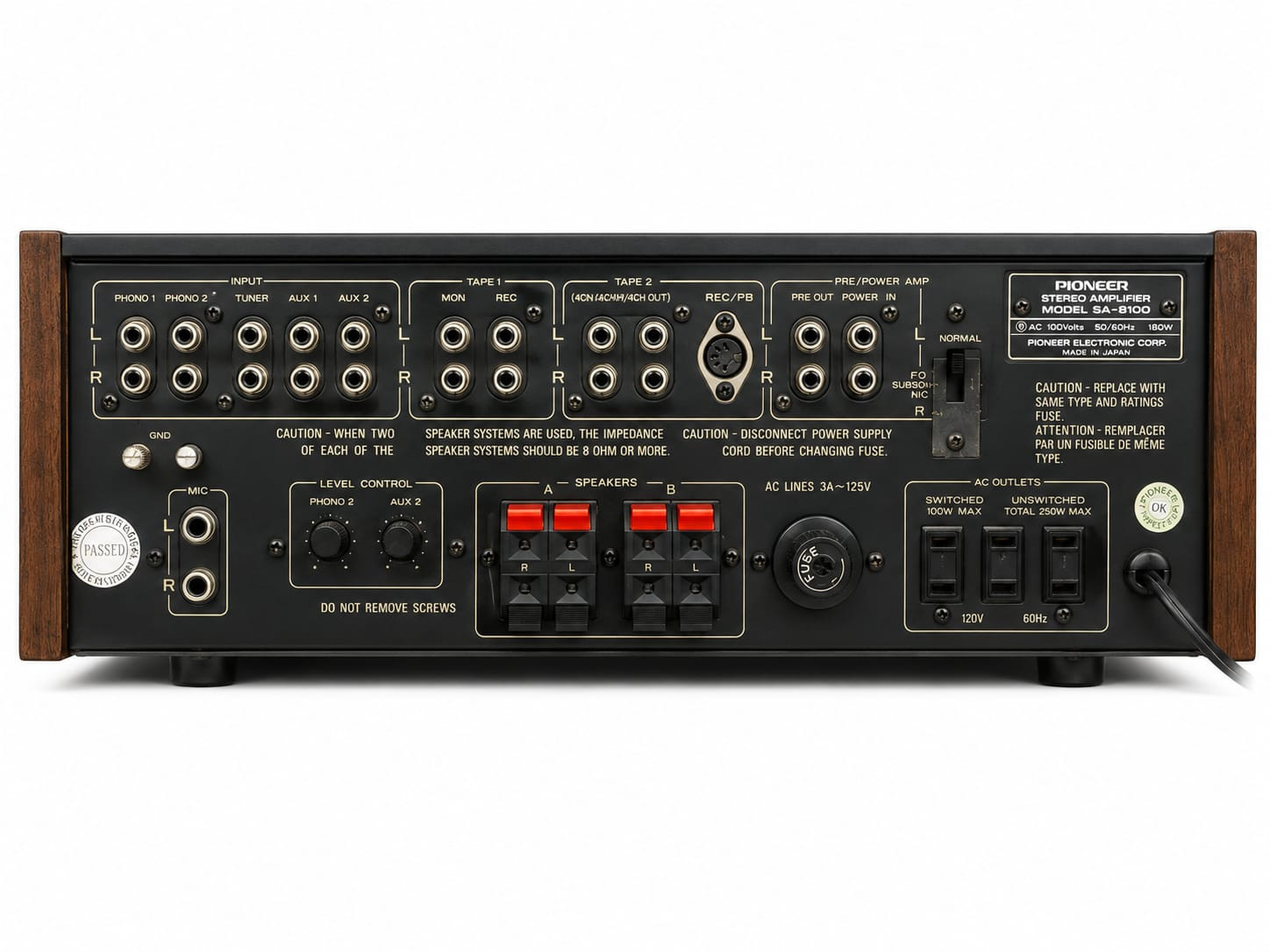 Pioneer SA-8100 Stereo Amplifier
