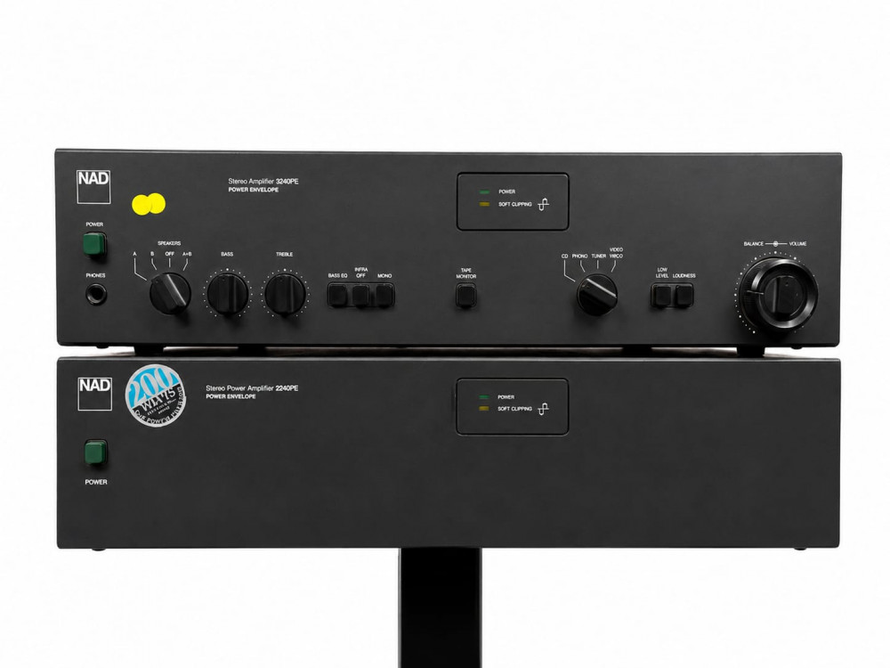 Image of Nad 3240PE stereo amplifier &amp; Nad 2240PE stereo power amplifier