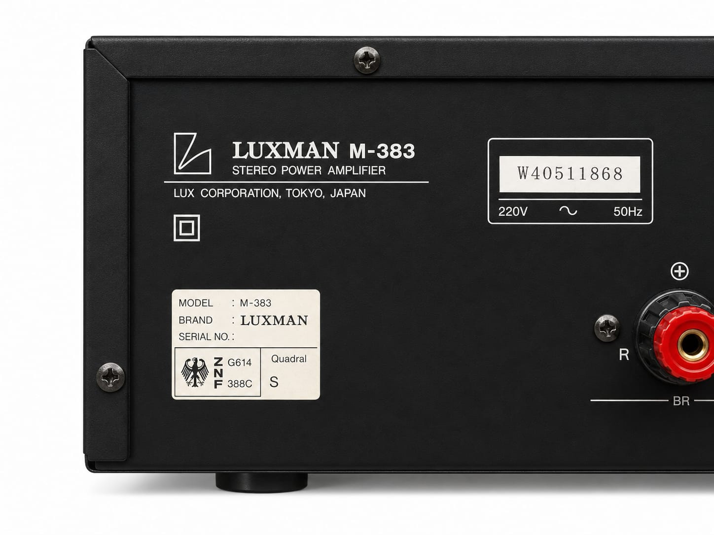 Luxman M 383 stereo power amplifier Luxman C 02 stereo pre amplifier