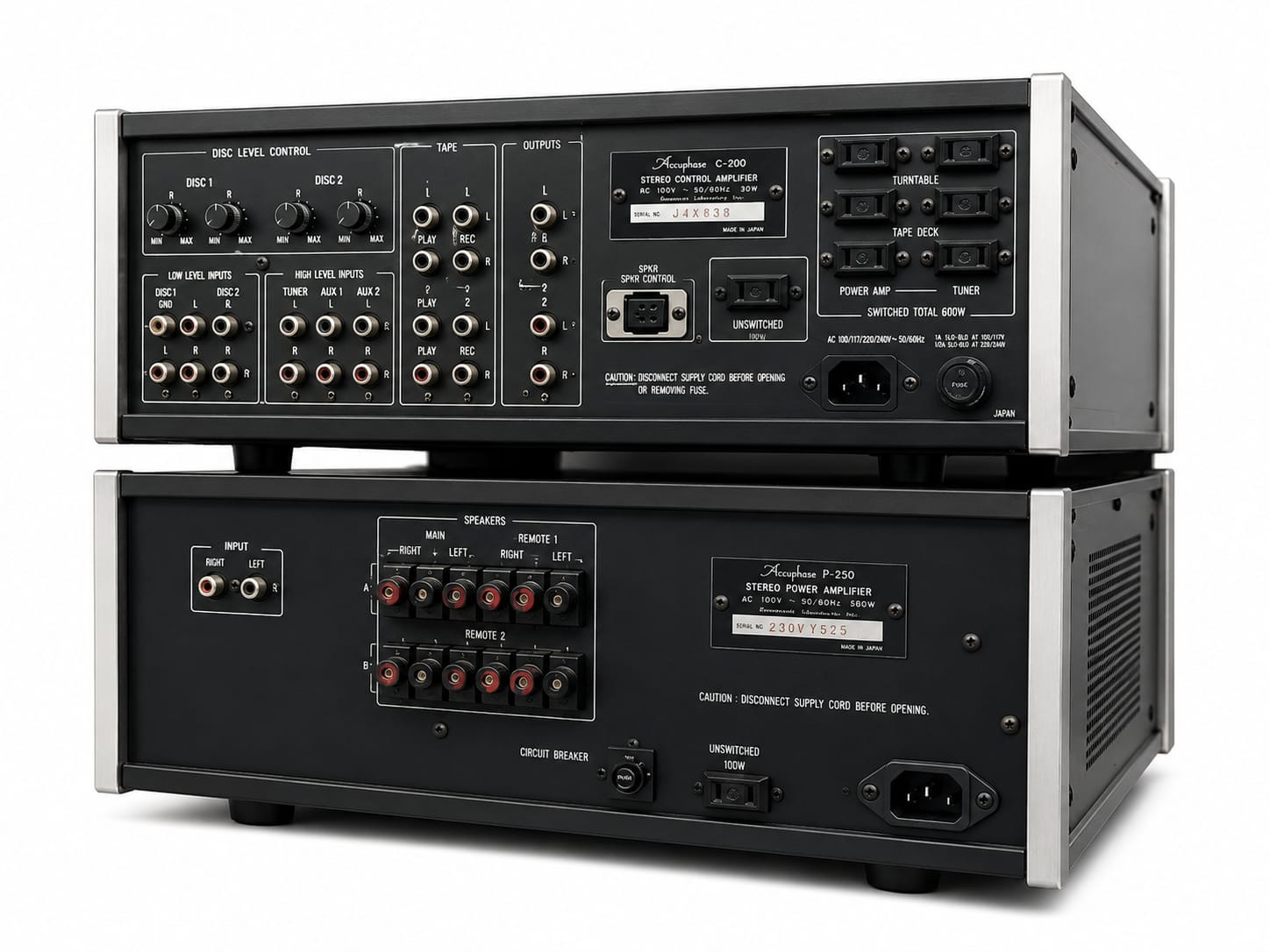 Accuphase C-200 and Accuphase P-250