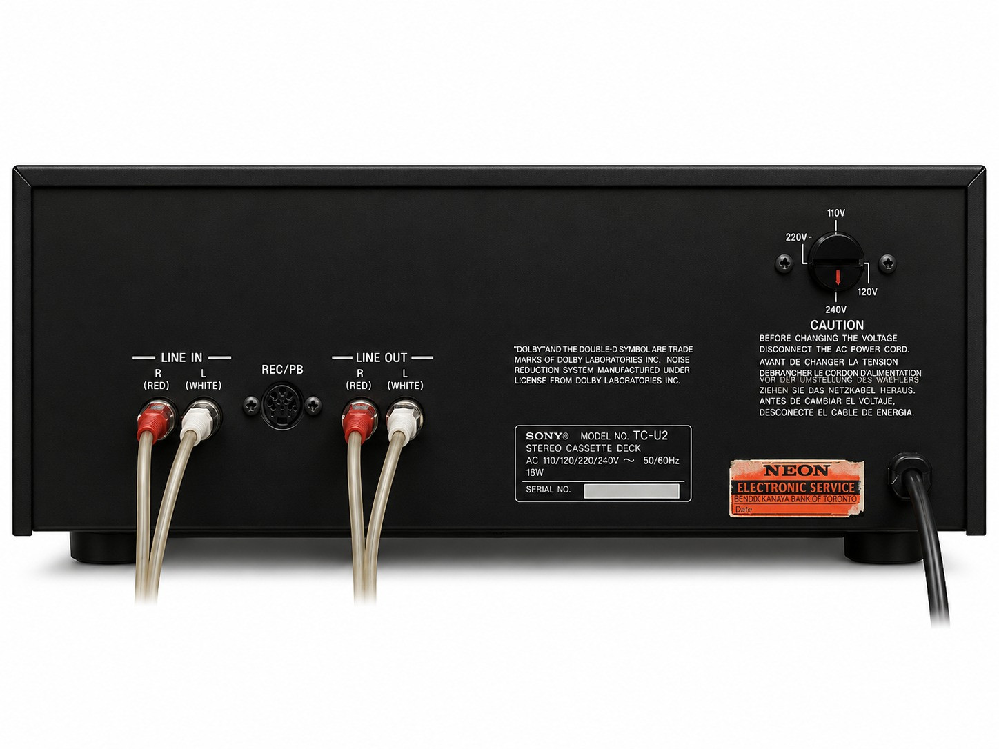 Sony stereo cassette deck TC-U2