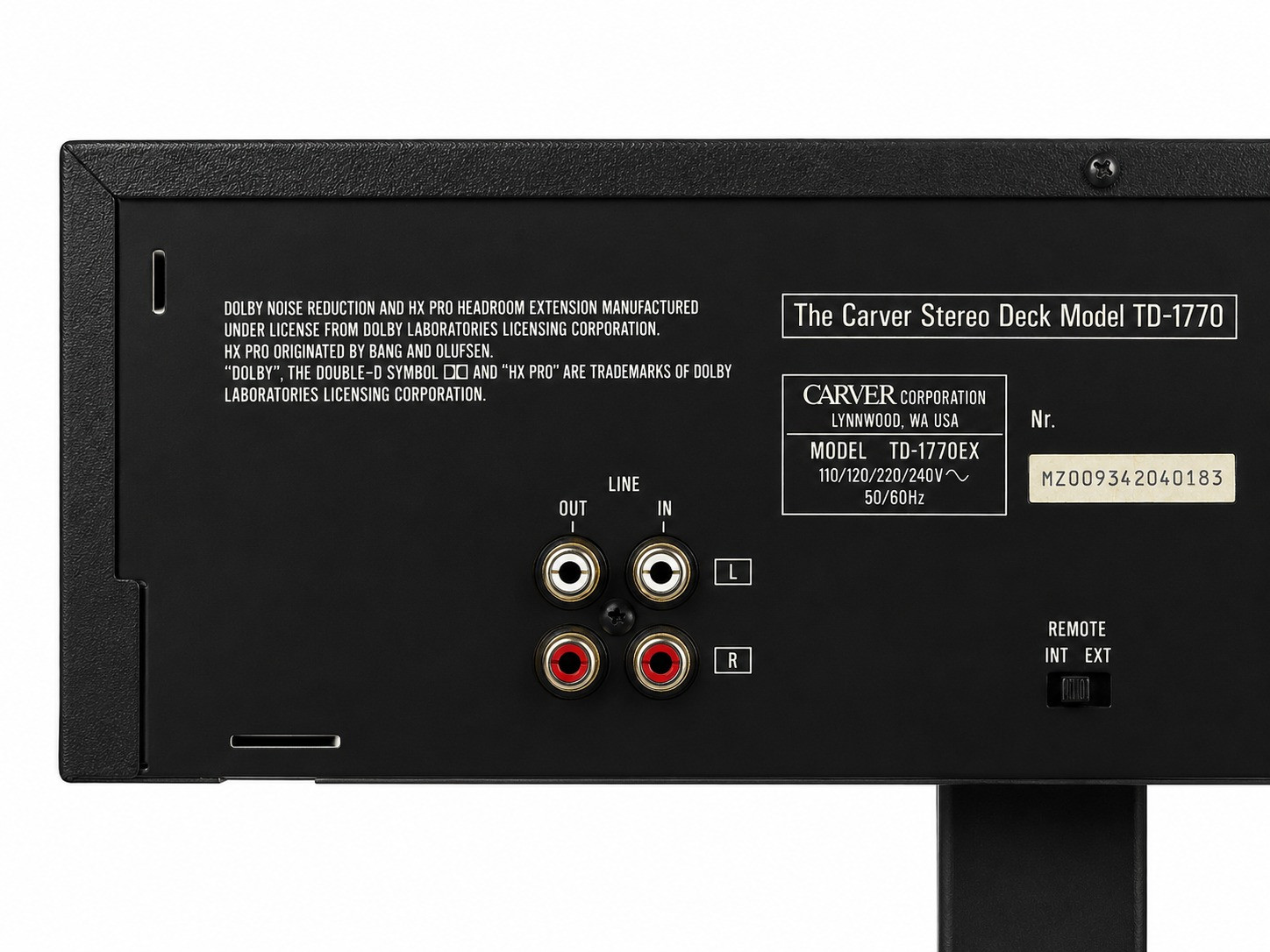 Carver TD 1770 three head cassette deck