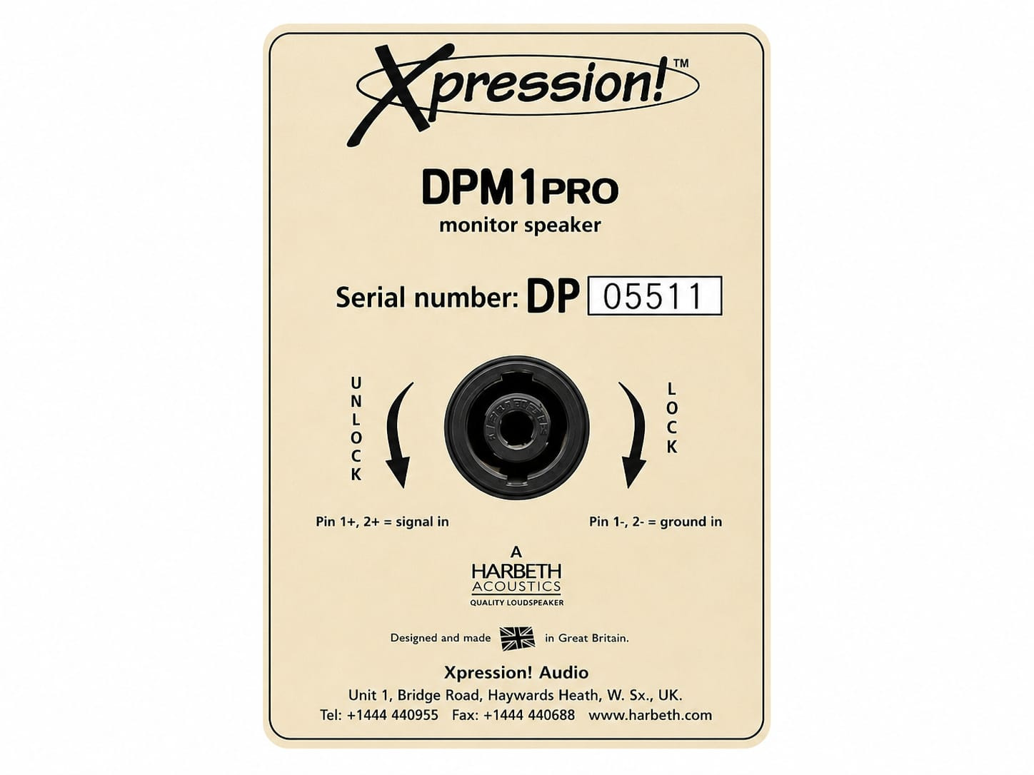 Harbeth DPM 1 pro speakers